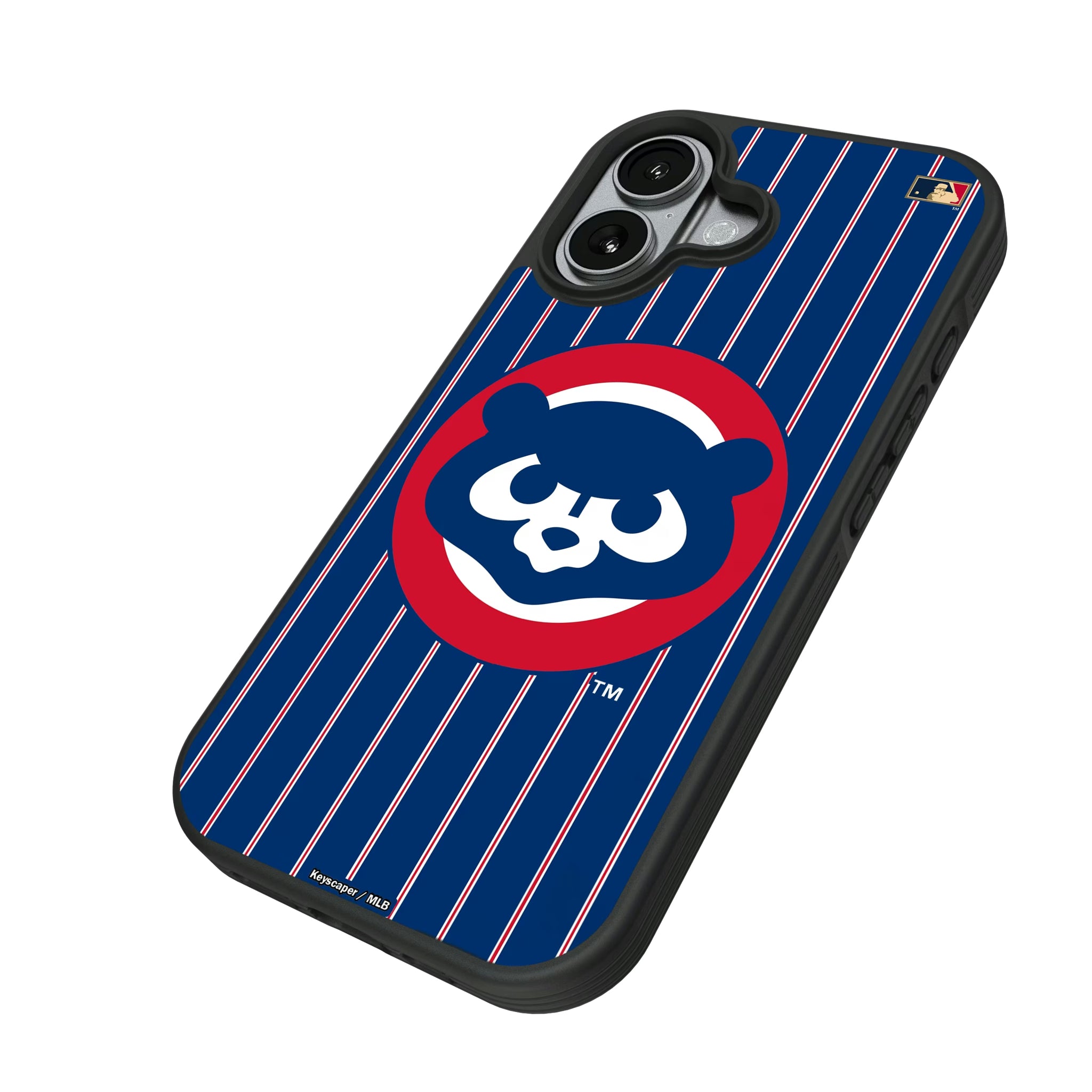 Chicago Cubs Home 1979-1993 - Cooperstown Collection Pinstripe iPhone Bump Phone Case for Apple iPhone - Isometric View#Device_iPhone 17