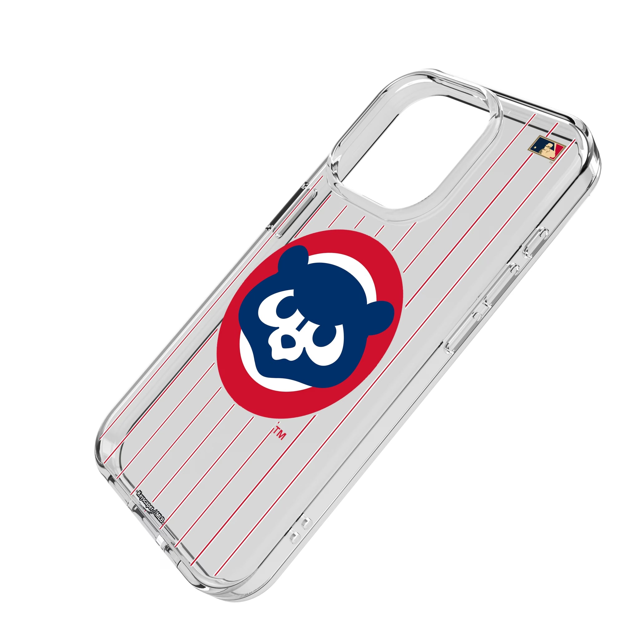 Chicago Cubs Home 1979-1993 - Cooperstown Collection Pinstripe iPhone Clear Phone Case for Apple iPhone - Isometric View