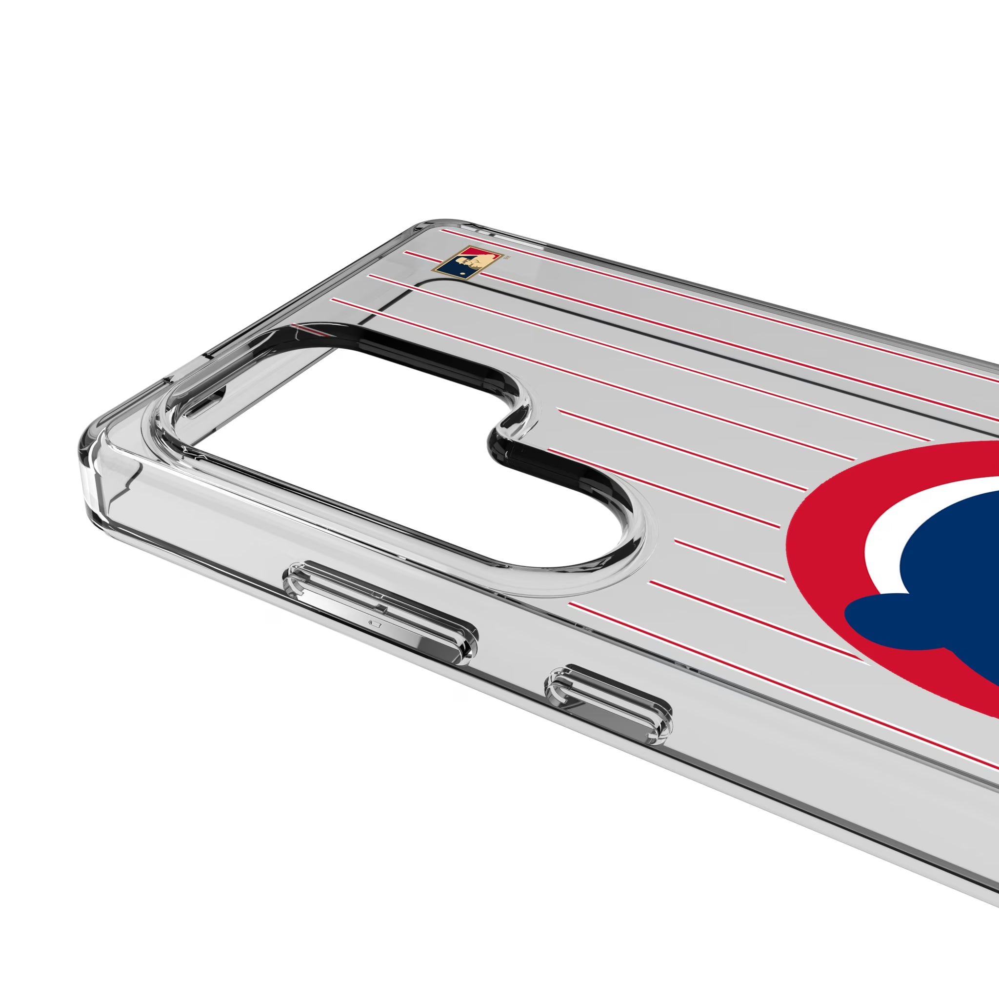 Chicago Cubs Home 1979-1993 - Cooperstown Collection Pinstripe Galaxy Clear Phone Case for Samsung Galaxy - Detail