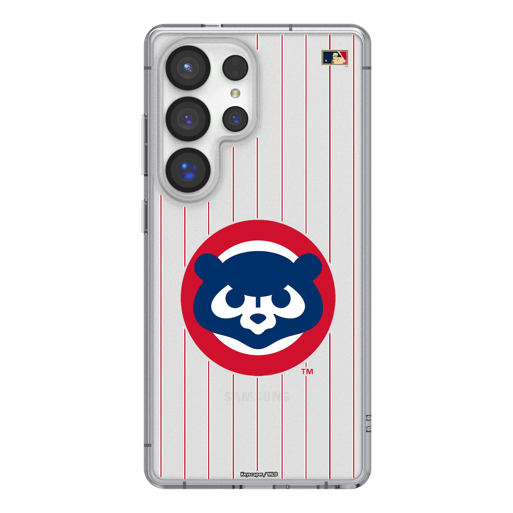 Chicago Cubs Home 1979-1993 - Cooperstown Collection Pinstripe Galaxy Clear Phone Case for Samsung Galaxy