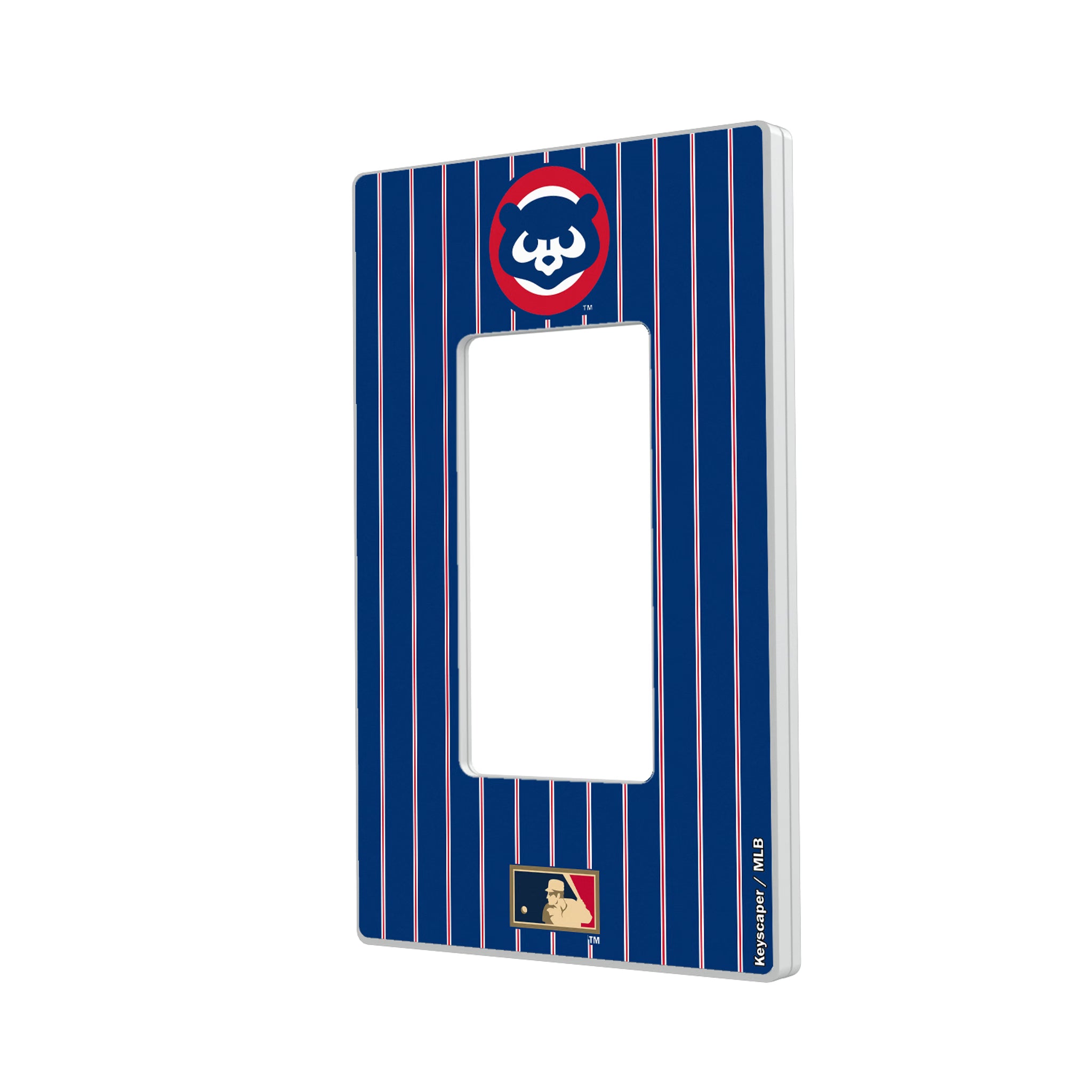 Chicago Cubs Home 1979-1993 - Cooperstown Collection Pinstripe Hidden-Screw Light Switch Plate#Style_Single Rocker