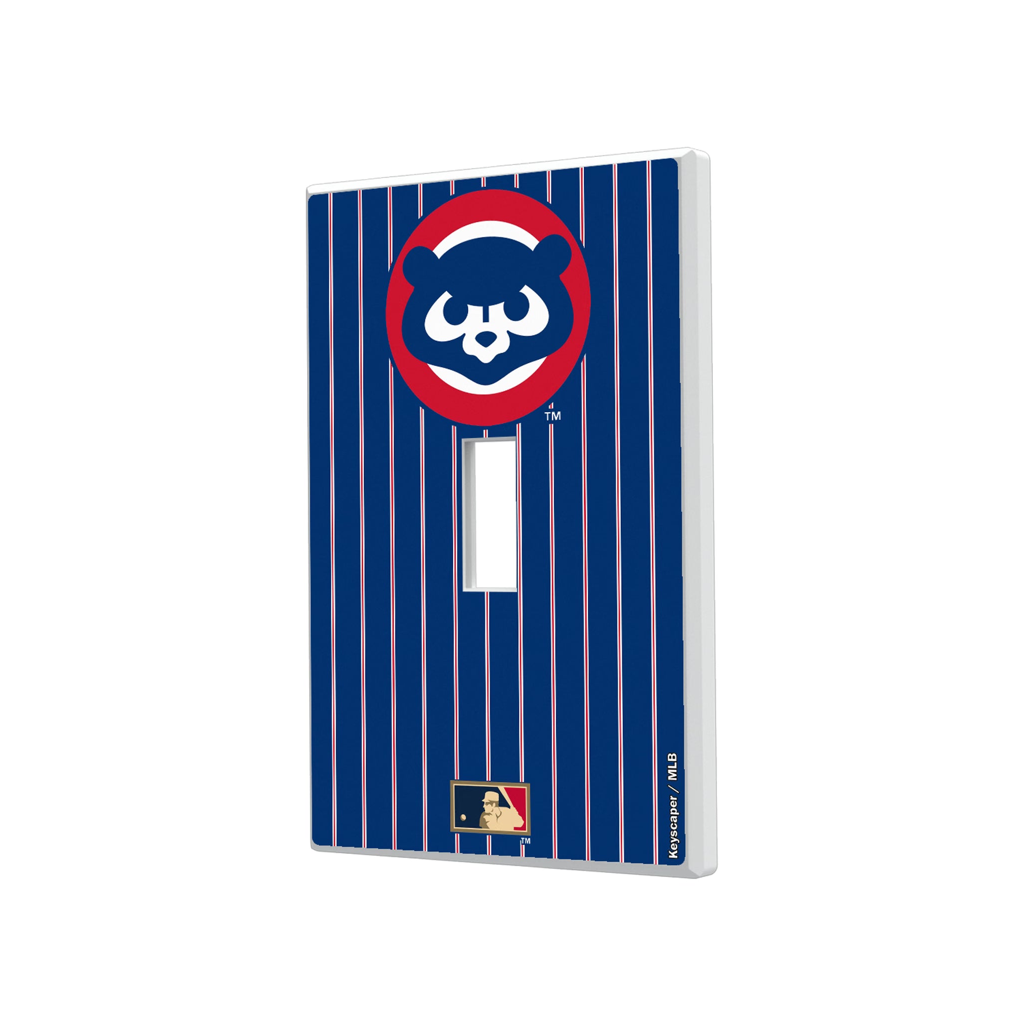 Chicago Cubs Home 1979-1993 - Cooperstown Collection Pinstripe Hidden-Screw Light Switch Plate#Style_Single Toggle