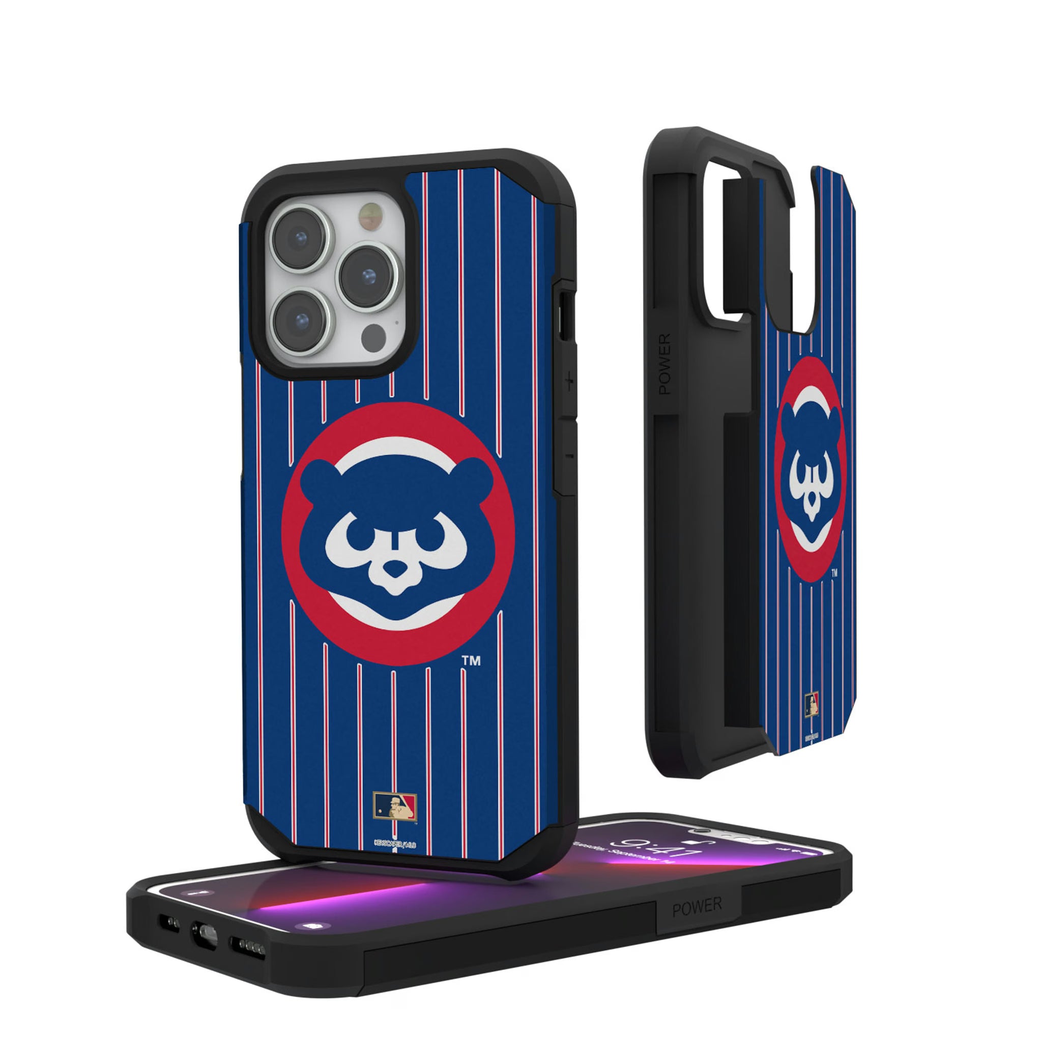 Chicago Cubs Home 1979-1993 - Cooperstown Collection Pinstripe iPhone Rugged Phone Case for Apple iPhone