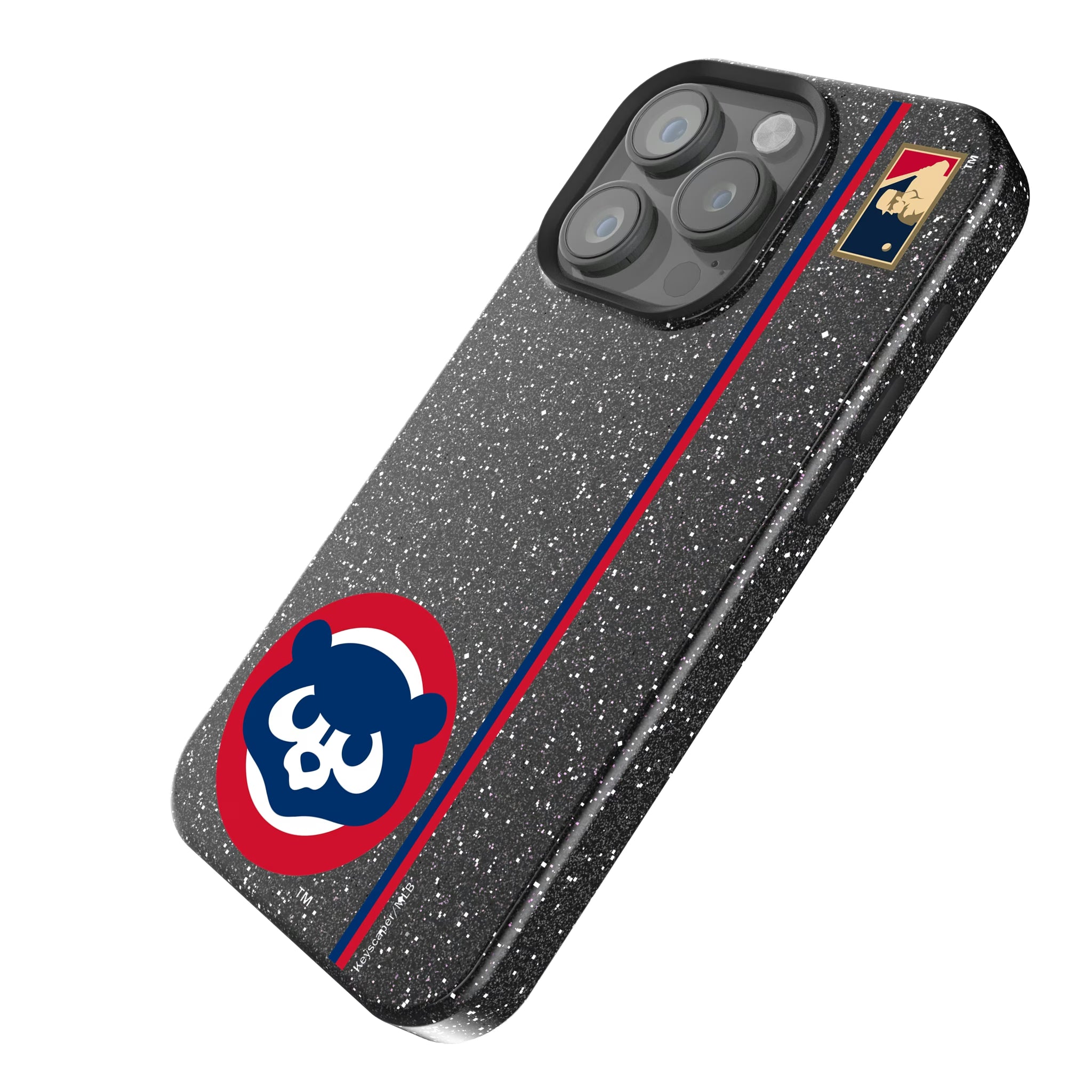 Chicago Cubs Home 1979-1993 - Cooperstown Collection Sidebar iPhone Bling Phone Case for Apple iPhone - Isometric View