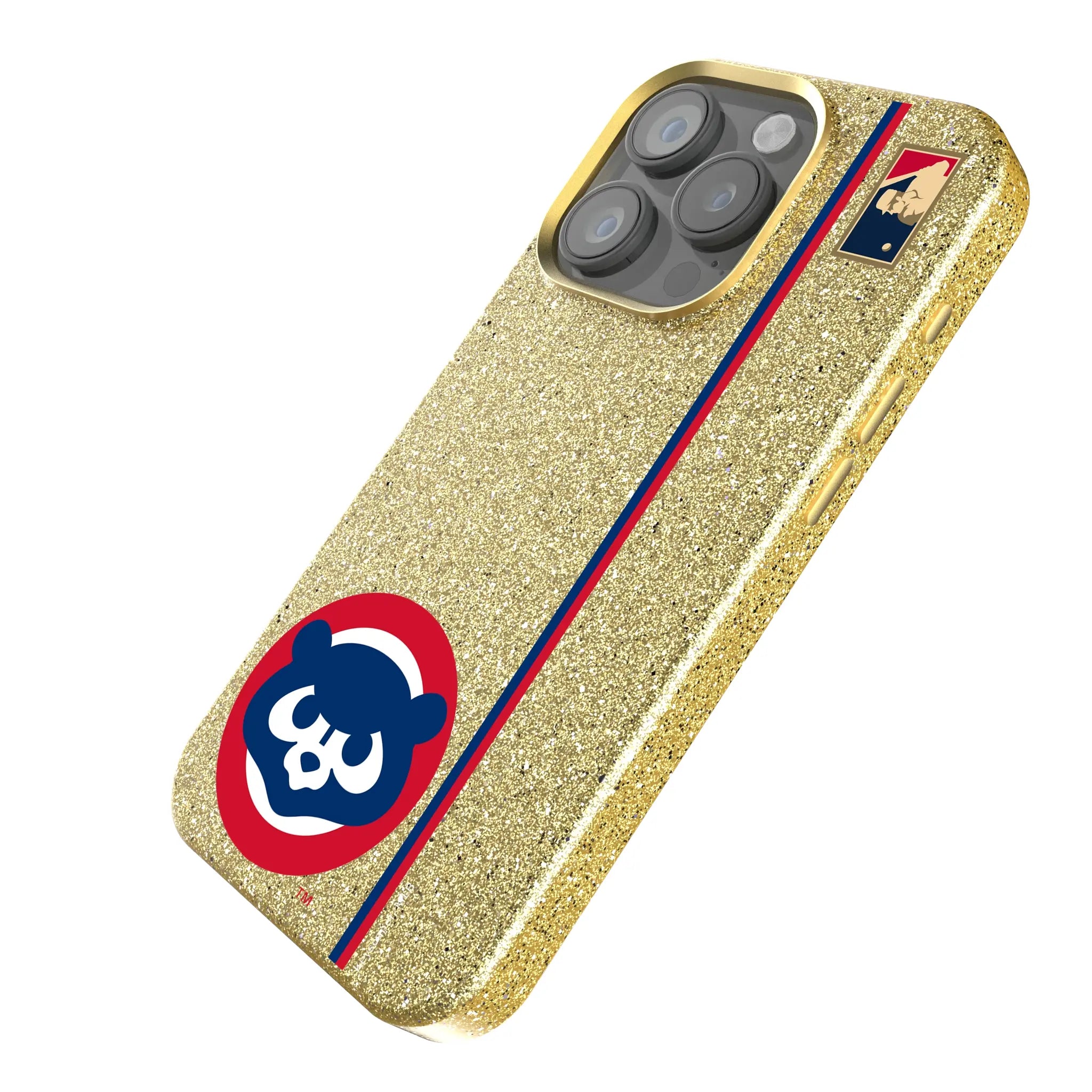 Chicago Cubs Home 1979-1993 - Cooperstown Collection Sidebar iPhone Bling Phone Case for Apple iPhone - Isometric View
