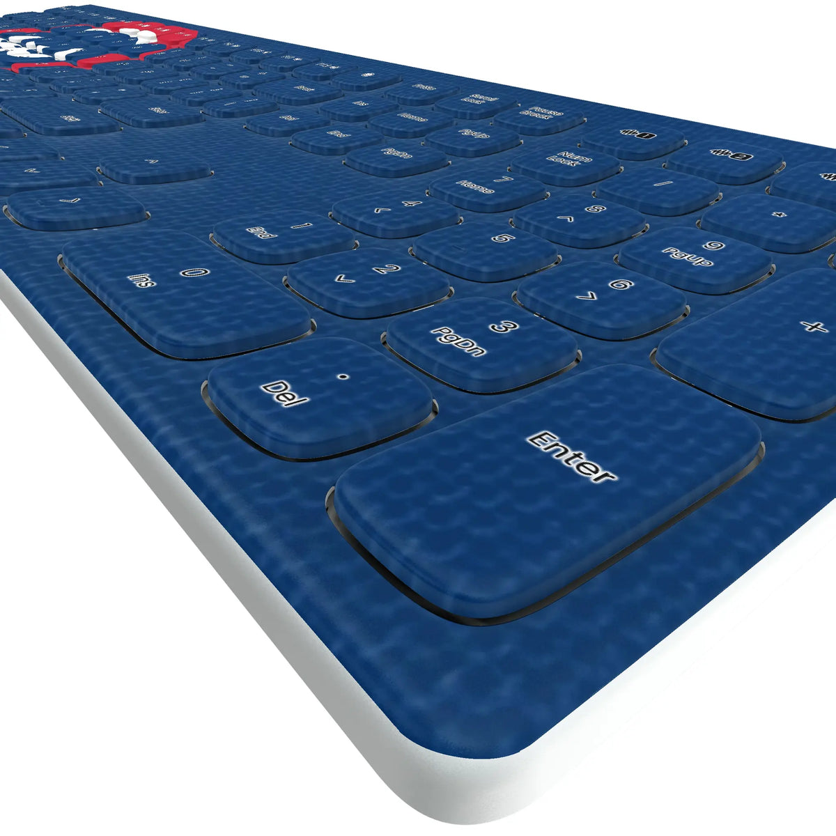 Chicago Cubs Home 1979-1993 - Cooperstown Collection Solid KKB605 Curved Wireless Keyboard - Detail
