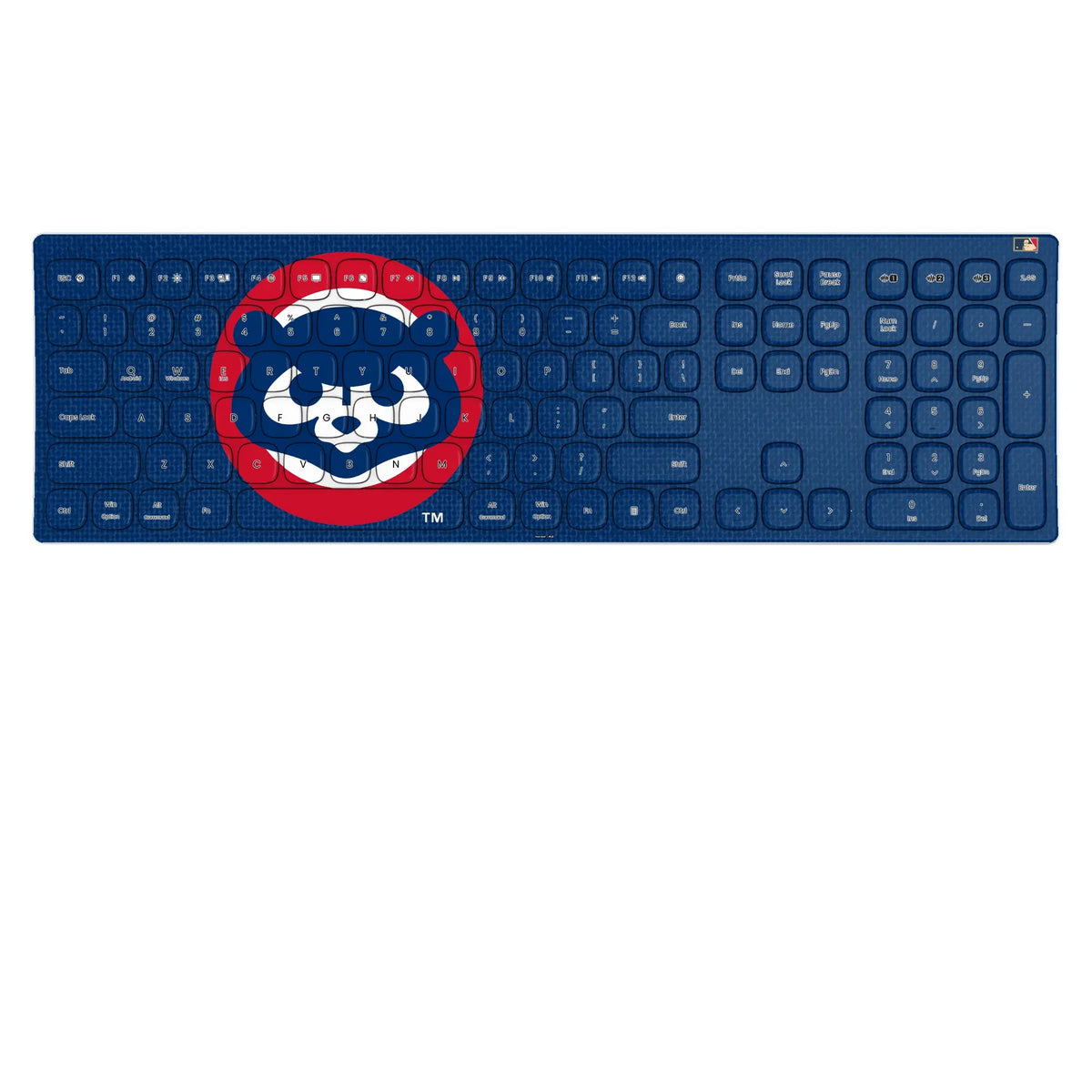 Chicago Cubs Home 1979-1993 - Cooperstown Collection Solid KKB605 Curved Wireless Keyboard