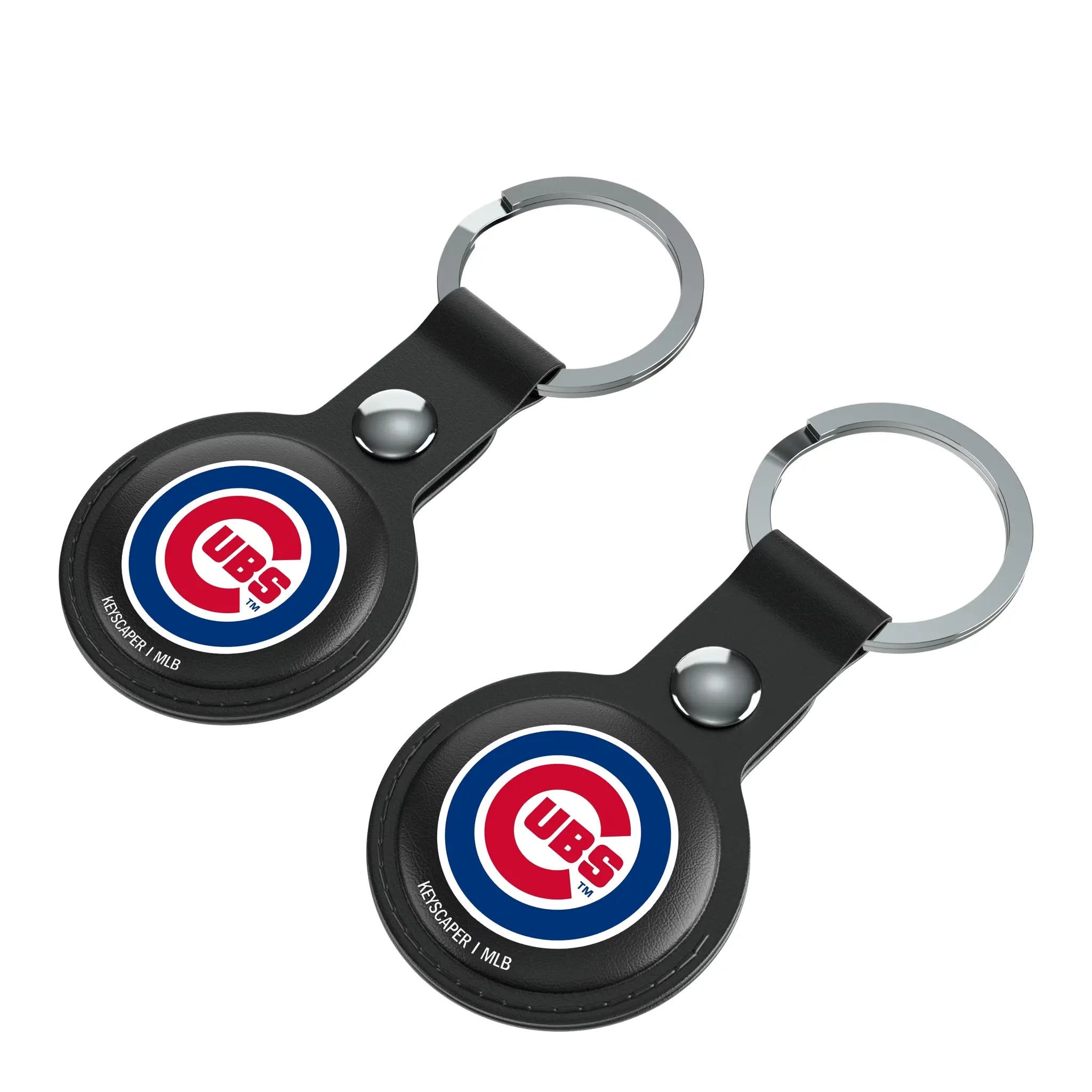 Chicago Cubs Insignia AirTag Black Airtag Holder 2-Pack - Isometric View