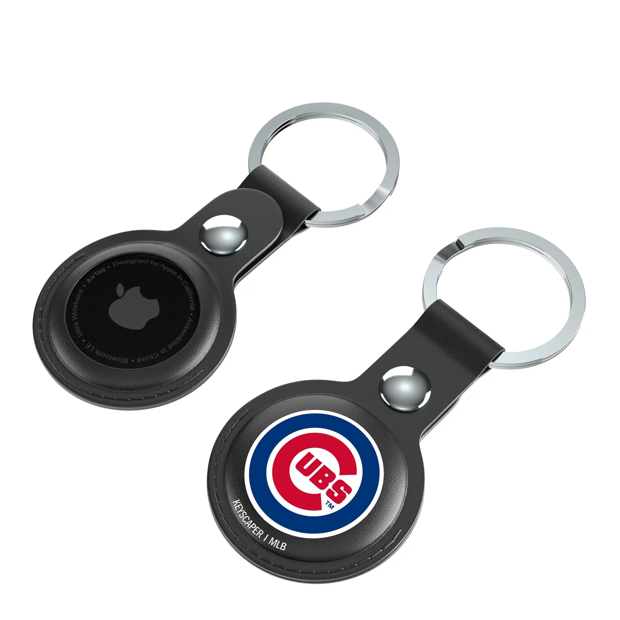Chicago Cubs Insignia AirTag Black Airtag Holder 2-Pack - Isometric View