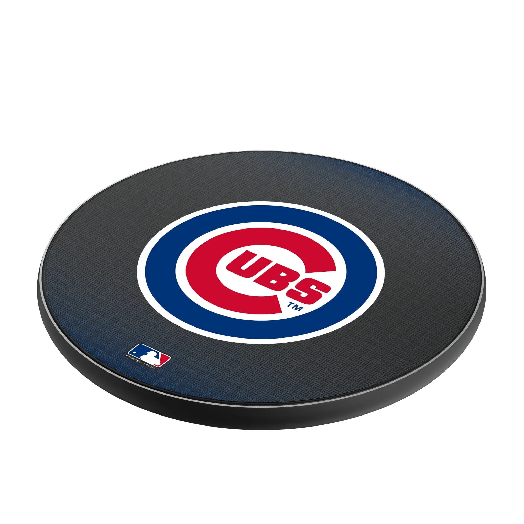 Chicago Cubs Linen 15-Watt Wireless Charger - Isometric View