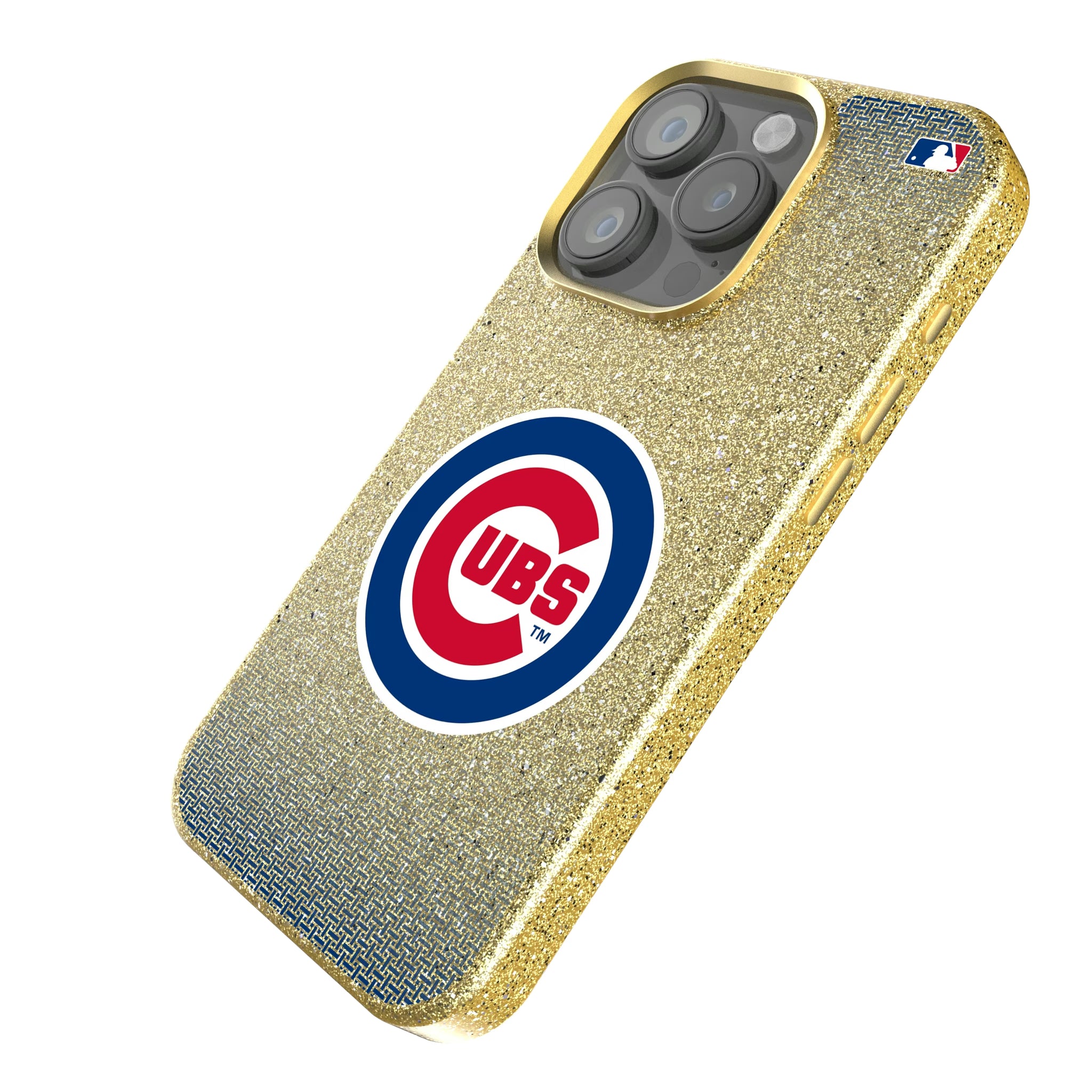 Chicago Cubs Linen iPhone Bling Phone Case for Apple iPhone - Isometric View