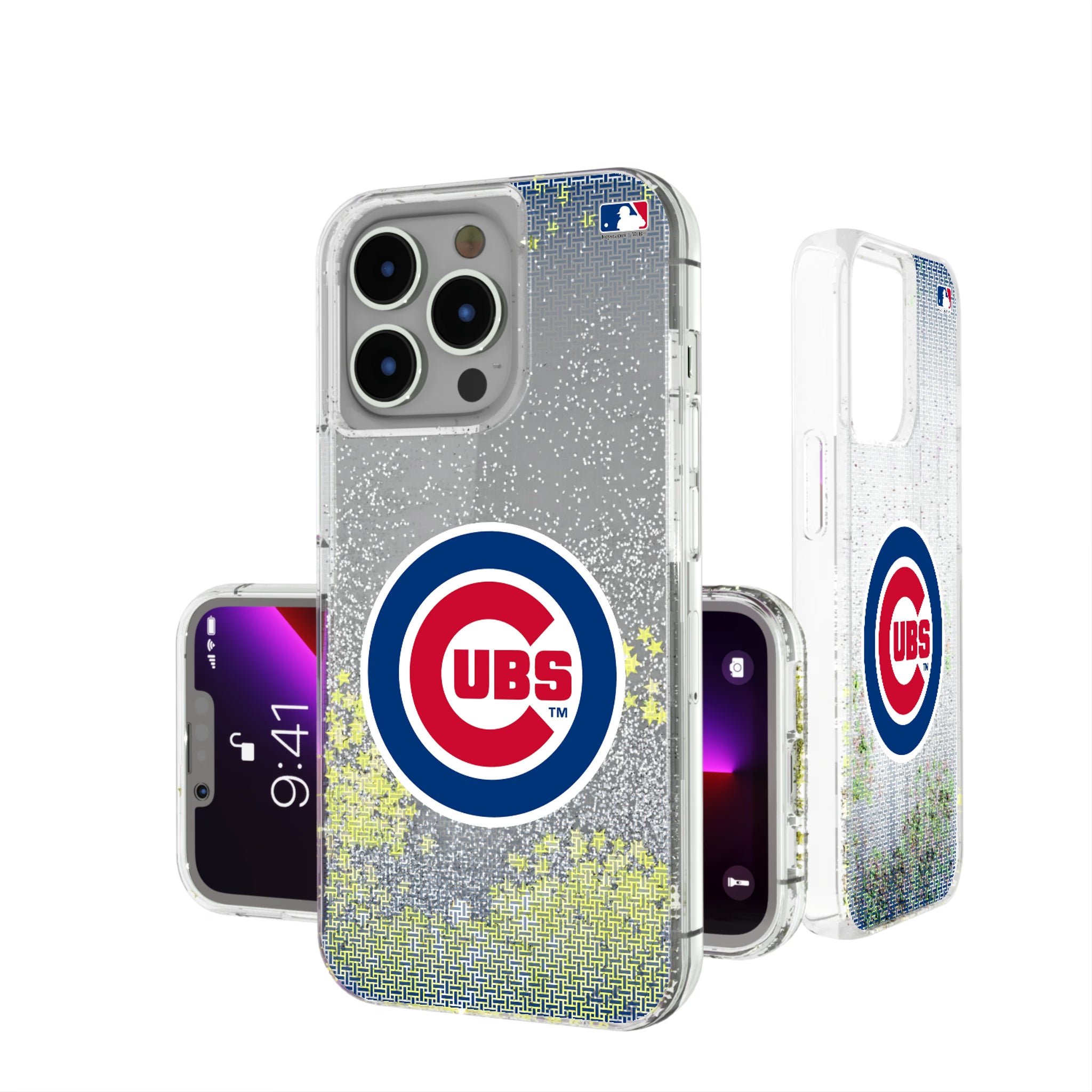Chicago Cubs Linen iPhone Glitter Phone Case for Apple iPhone