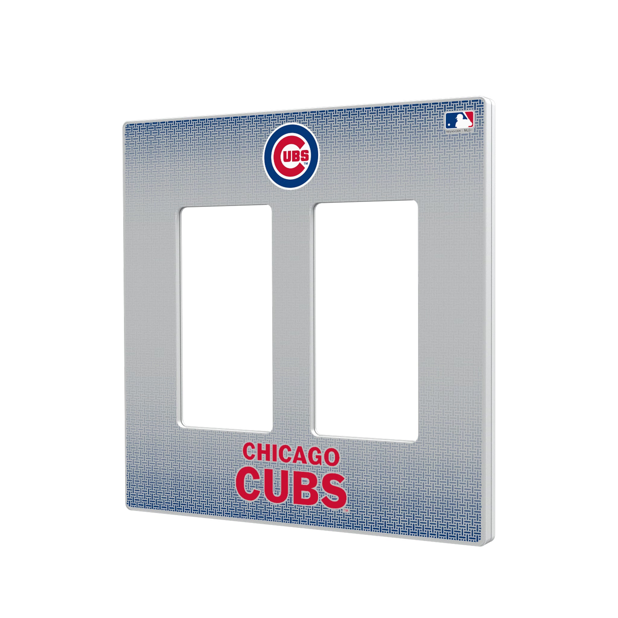 Chicago Cubs Linen Hidden-Screw Light Switch Plate#Style_Double Rocker