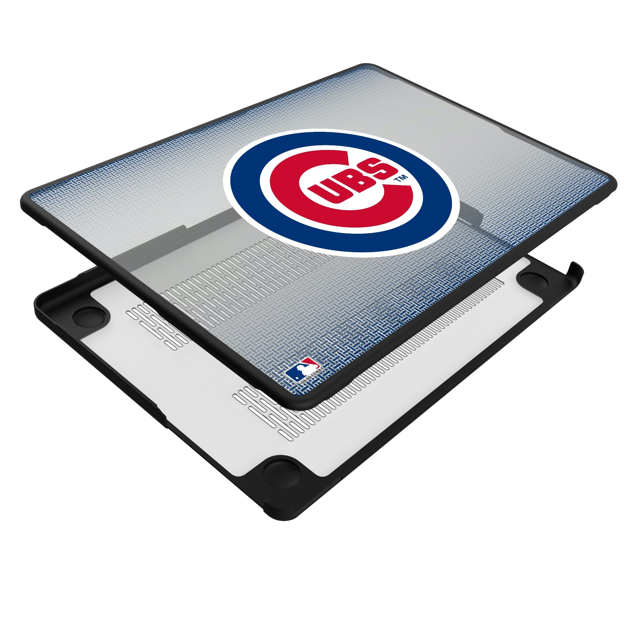 Chicago Cubs Linen MacBook Laptop Case for Apple MacBook - Isometric View#Device_MacBook Pro (14-inch, 2021) / MacBook Pro (14-inch, 2023) / MacBook Pro (14-inch, 2024)
