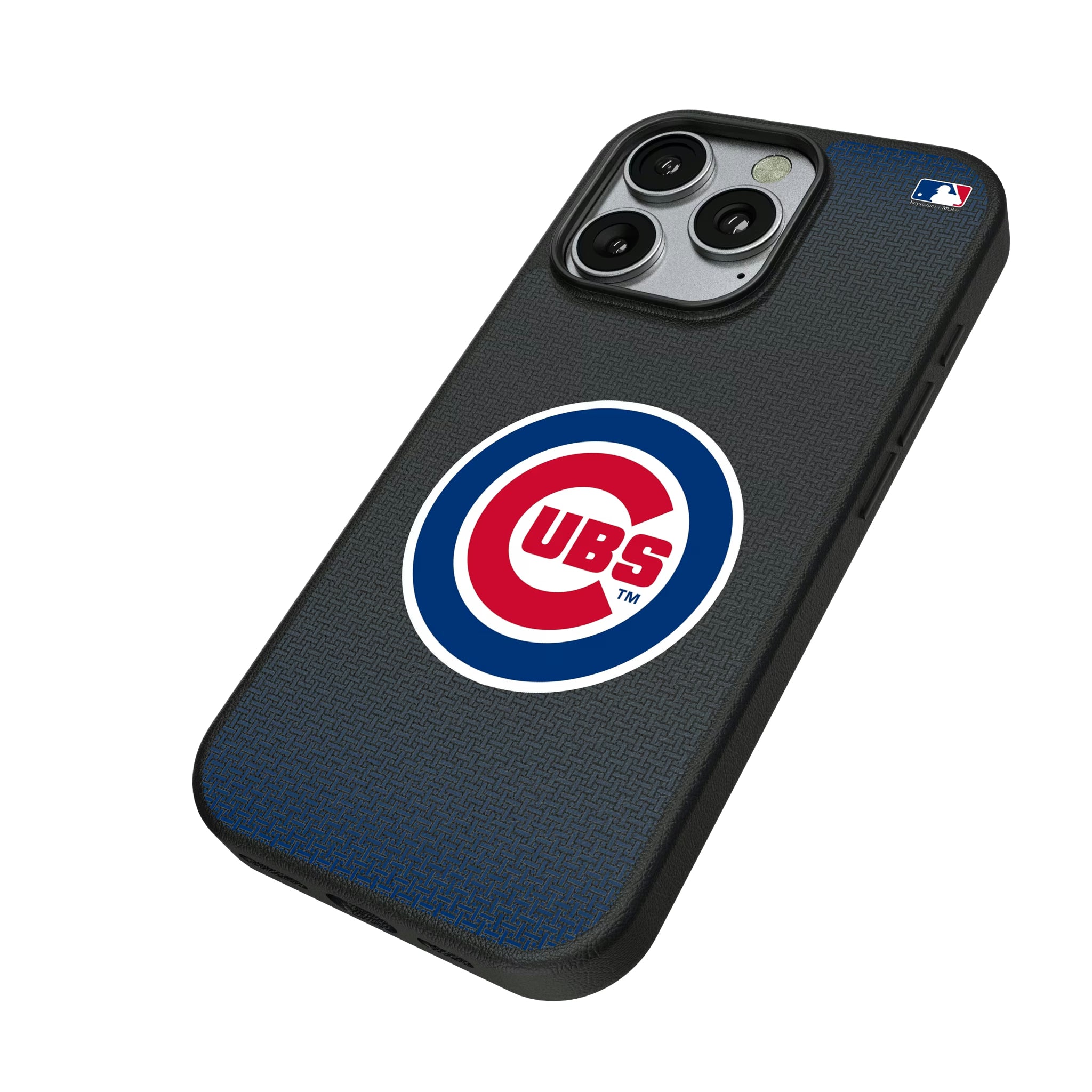 Chicago Cubs Linen iPhone MagSafe Compatible Phone Case for Apple iPhone - Isometric View