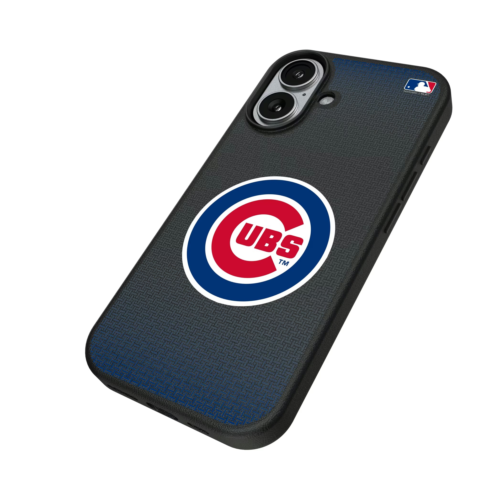 Chicago Cubs Linen iPhone MagSafe Compatible Phone Case for Apple iPhone - Isometric View#Device_iPhone 17