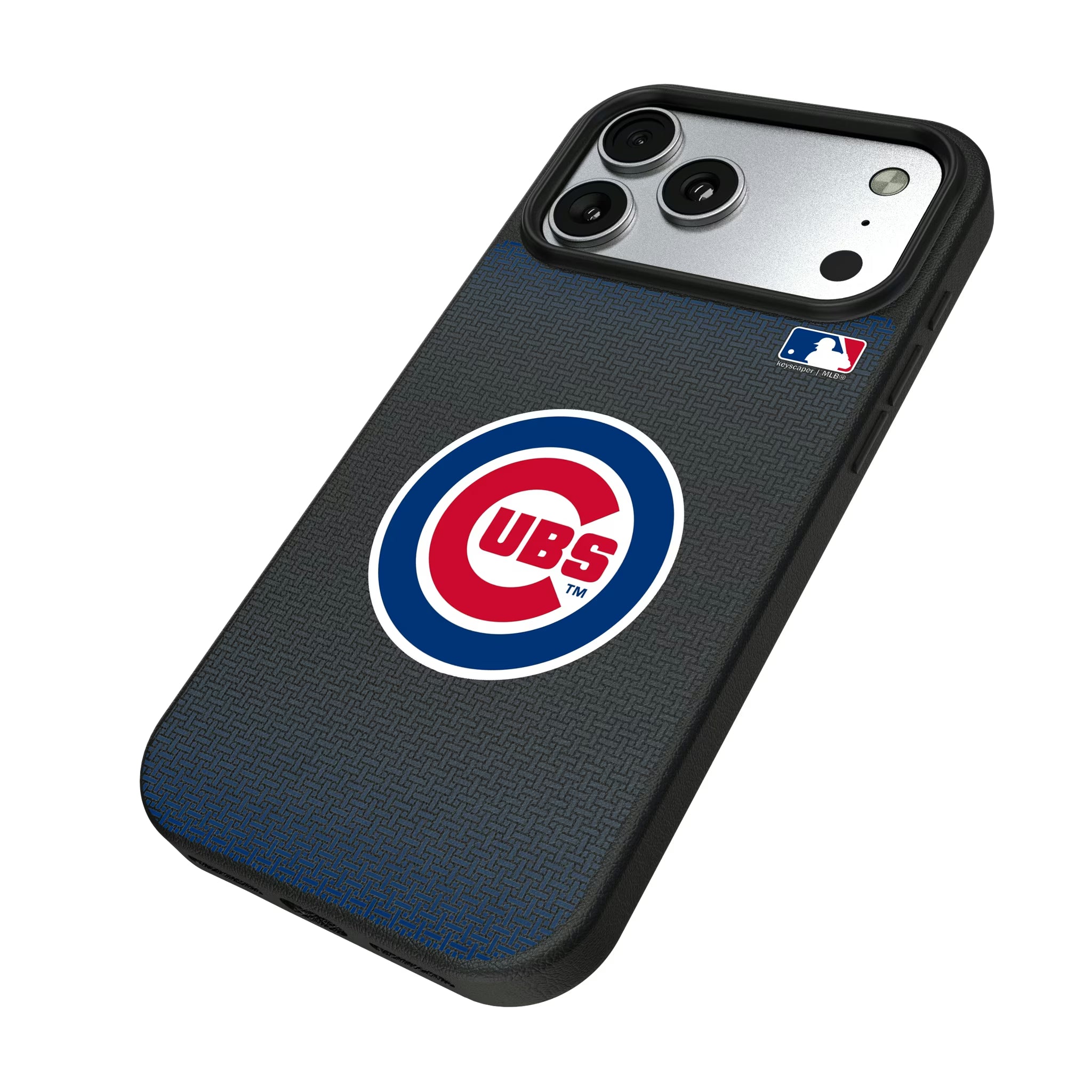 Chicago Cubs Linen iPhone MagSafe Compatible Phone Case for Apple iPhone - Isometric View#Device_iPhone 17 Pro Max