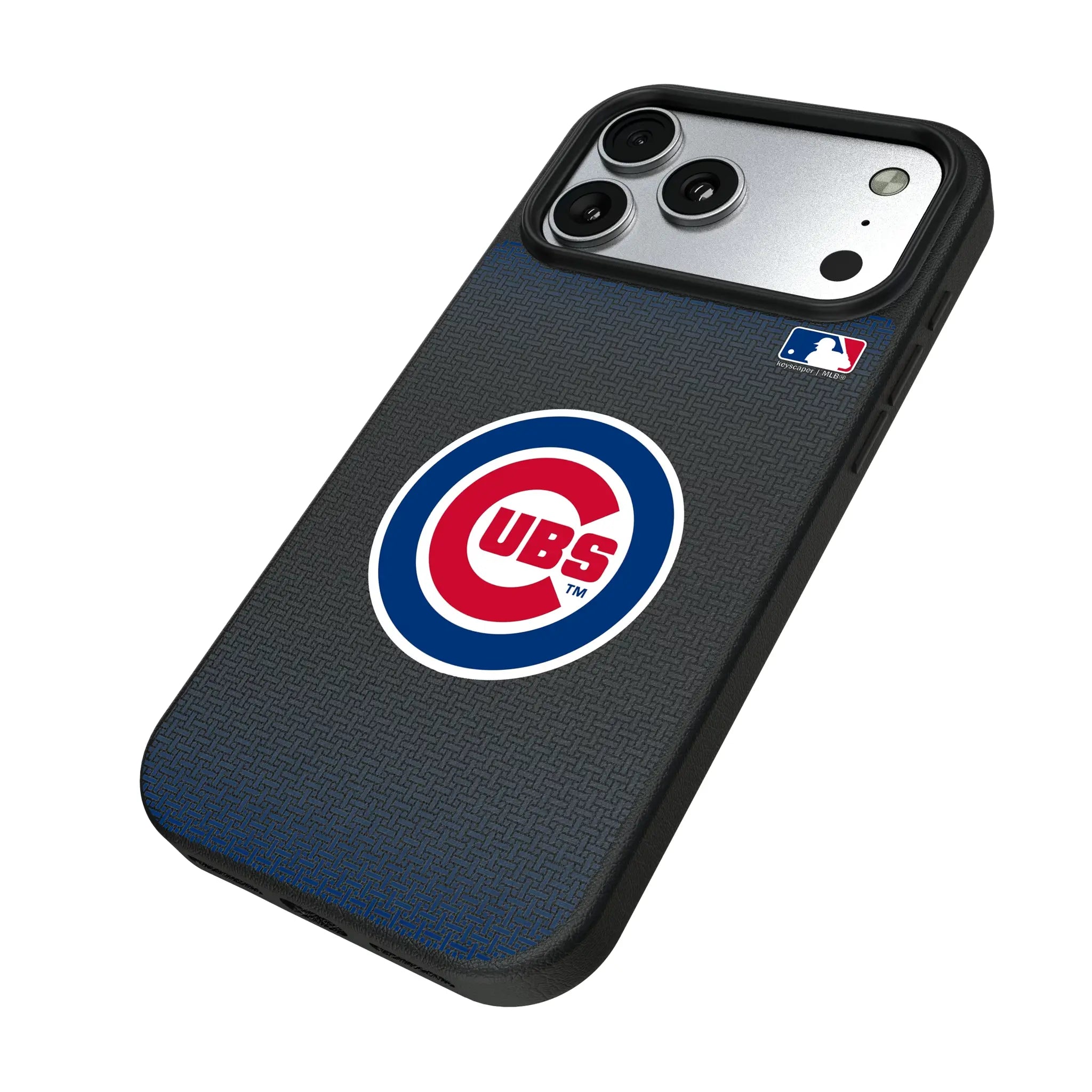 Chicago Cubs Linen iPhone MagSafe Compatible Phone Case for Apple iPhone - Isometric View#Device_iPhone 17 Pro Max