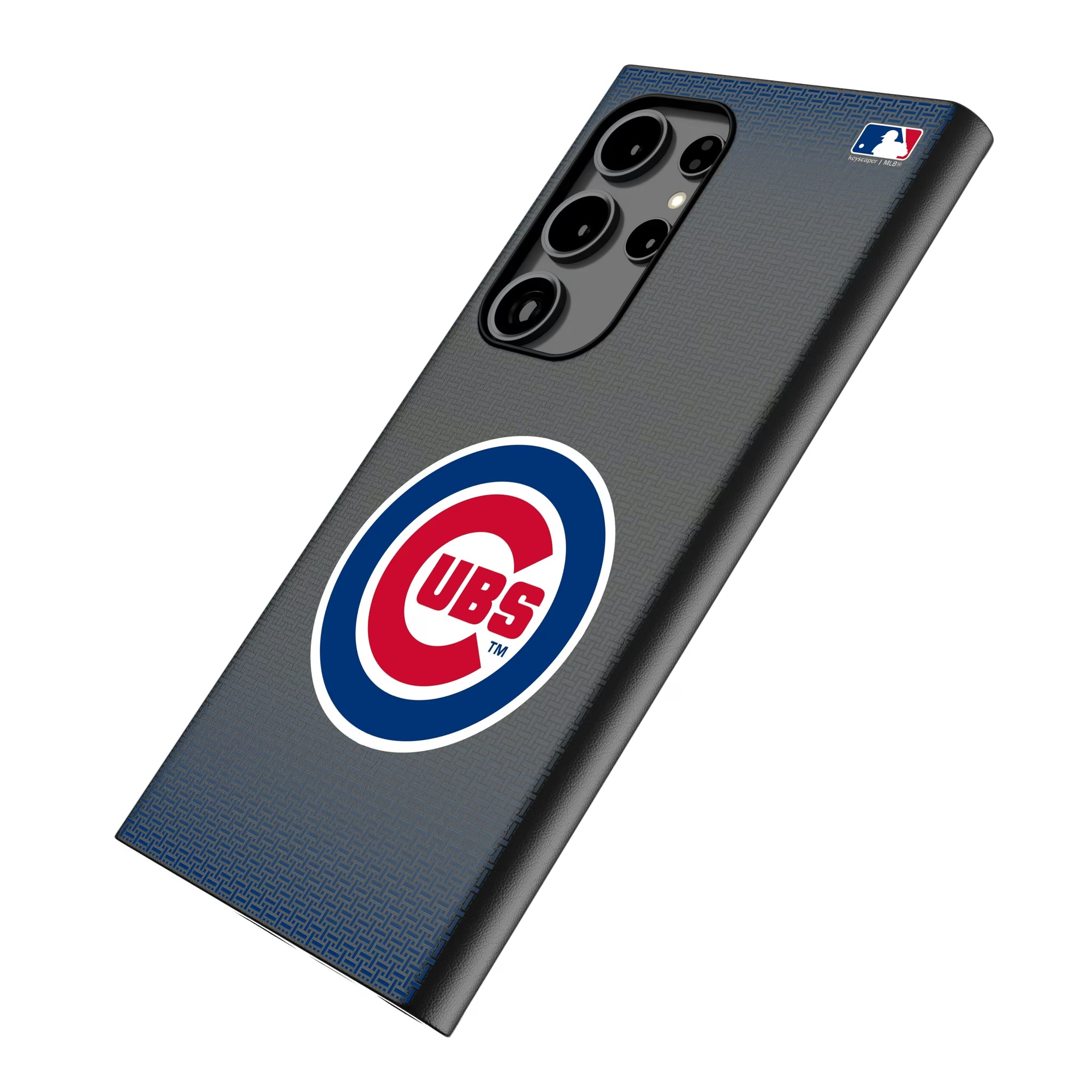 Chicago Cubs Linen Galaxy MagSafe Compatible Phone Case for Samsung Galaxy - Isometric View