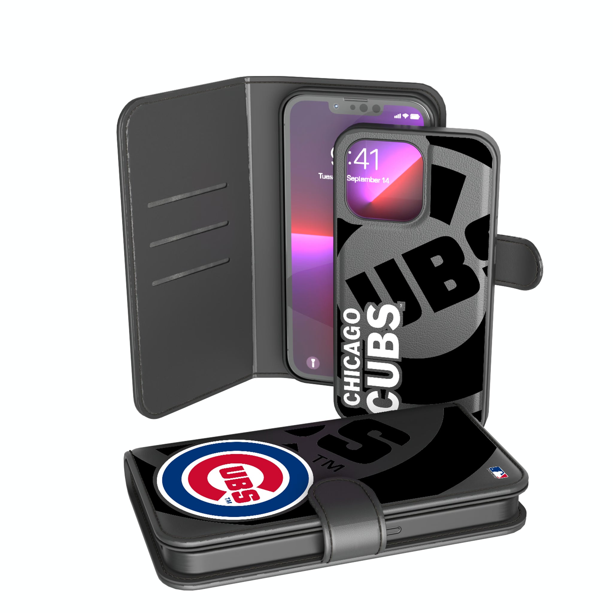 Chicago Cubs Monocolor Tilt iPhone Wallet Phone Case for Apple iPhone