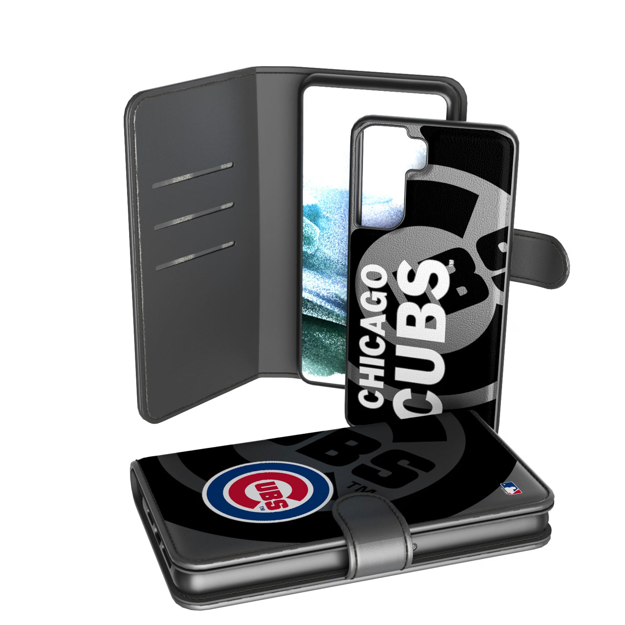 Chicago Cubs Monocolor Tilt Galaxy Wallet Phone Case for Samsung Galaxy
