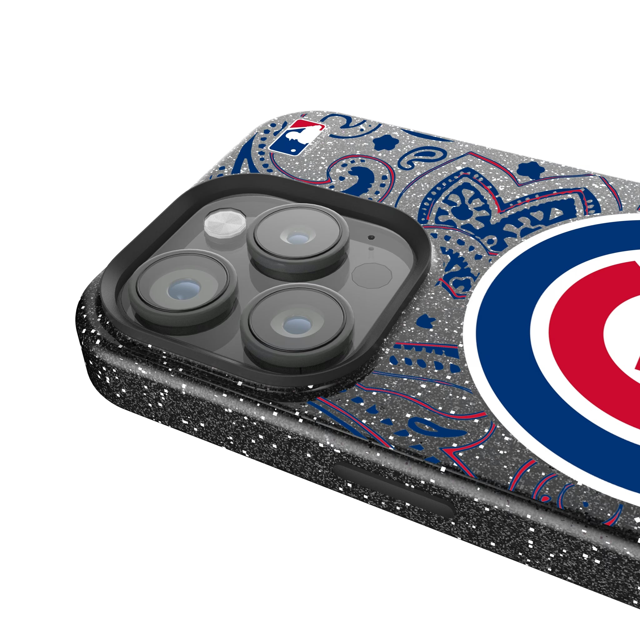 Chicago Cubs Paisley iPhone Bling Phone Case for Apple iPhone - Detail