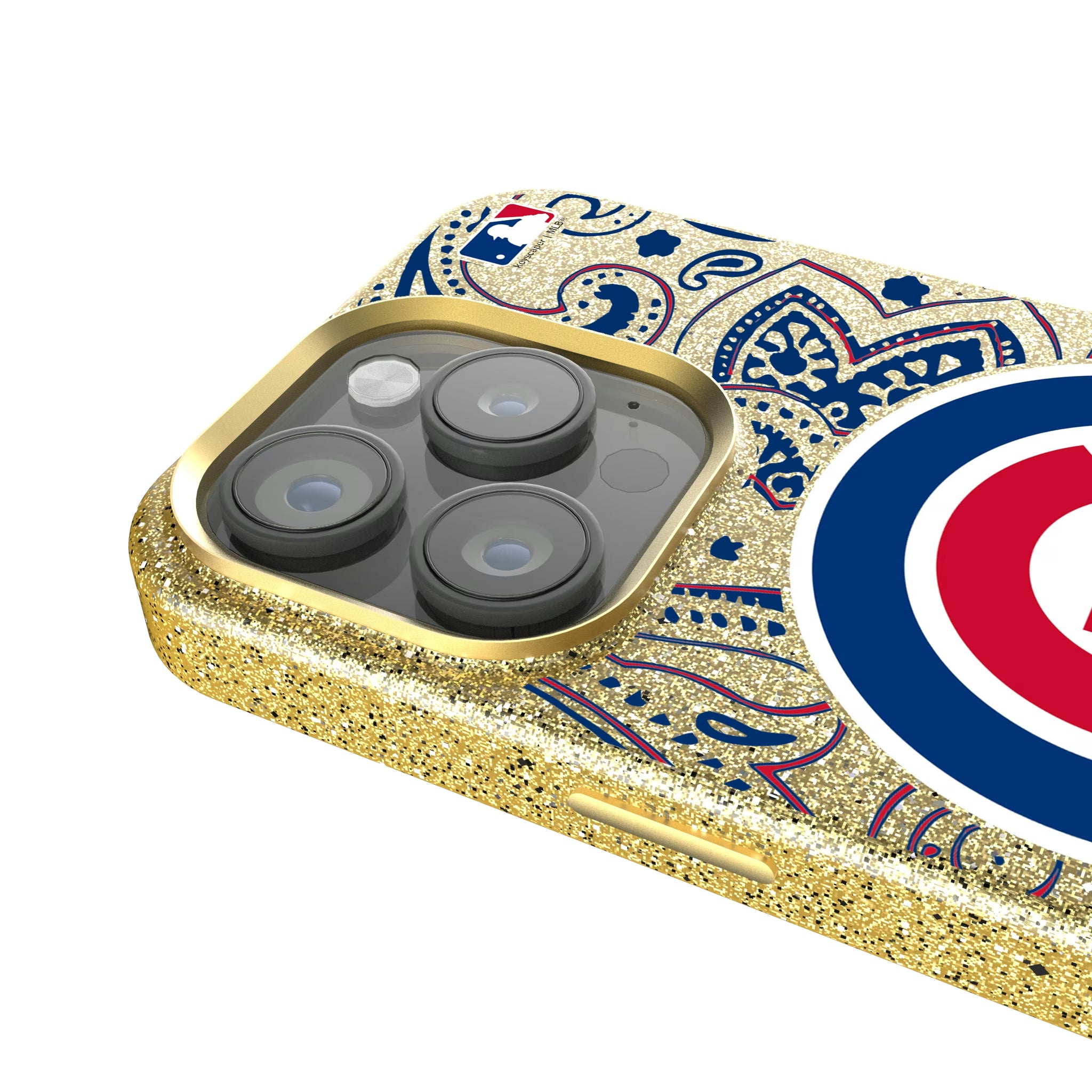 Chicago Cubs Paisley iPhone Bling Phone Case for Apple iPhone - Detail