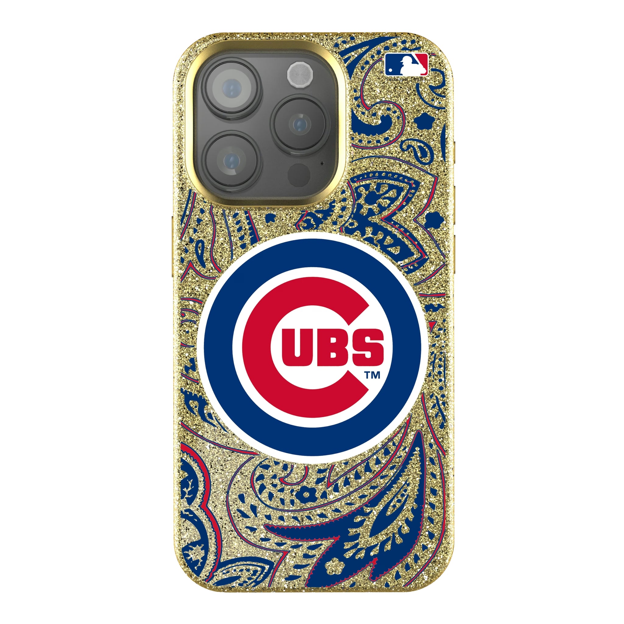 Chicago Cubs Paisley iPhone Bling Phone Case for Apple iPhone