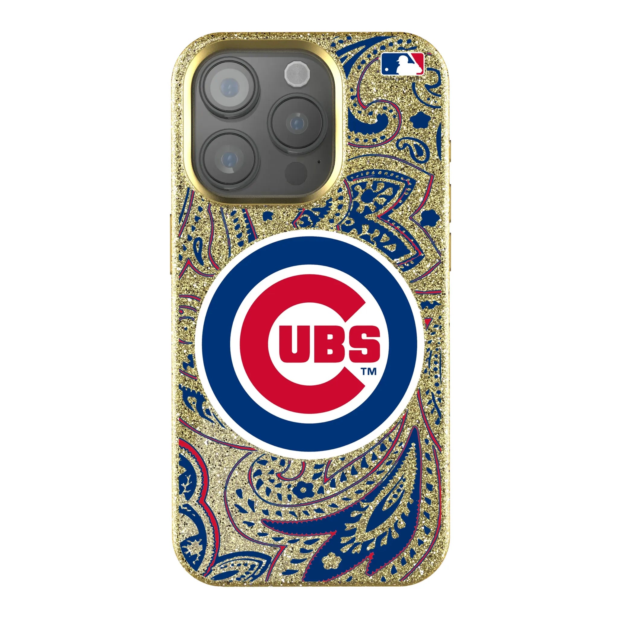 Chicago Cubs Paisley iPhone Bling Phone Case for Apple iPhone