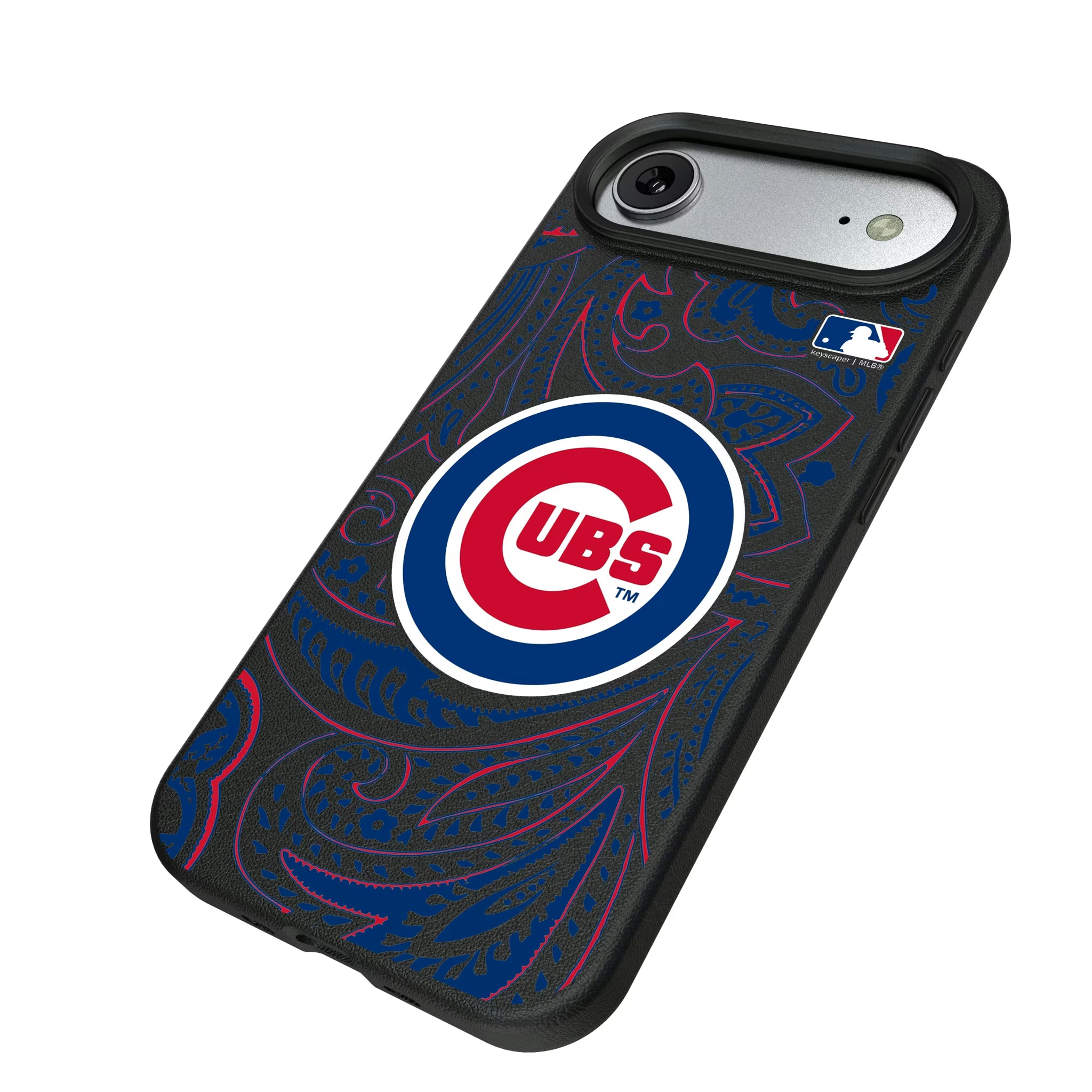 Chicago Cubs Paisley iPhone MagSafe Compatible Phone Case for Apple iPhone - Isometric View#Device_iPhone Air
