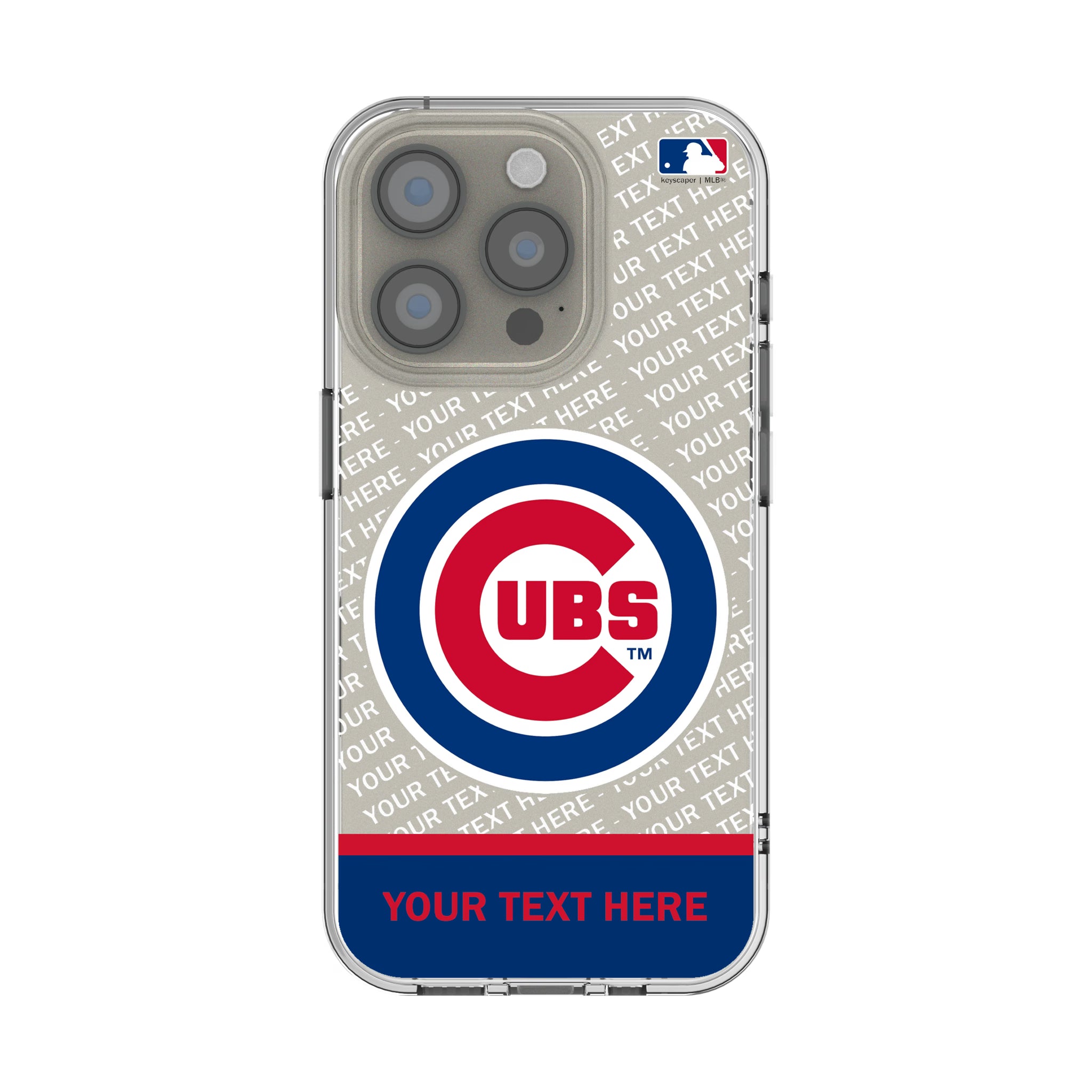 Chicago Cubs Personalized EndZone Plus iPhone Clear Phone Case for Apple iPhone