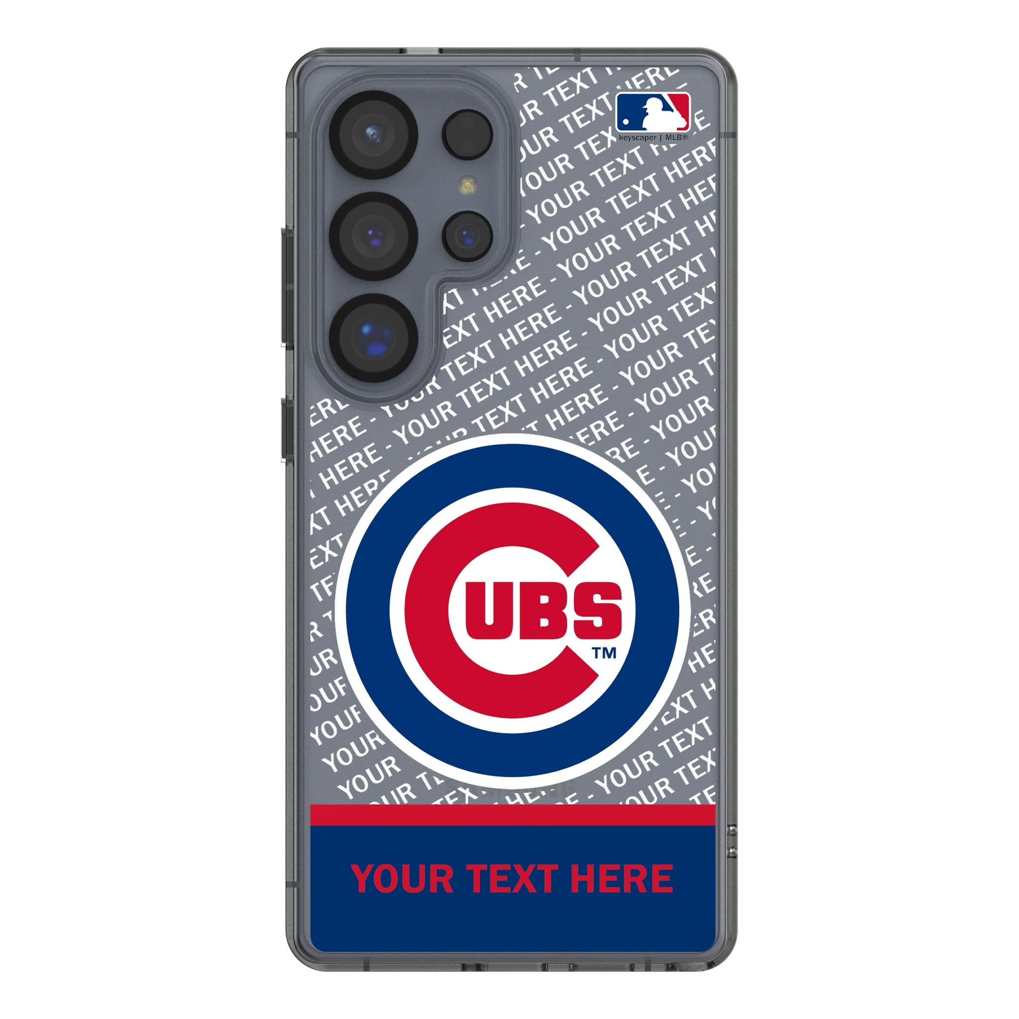 Chicago Cubs Personalized EndZone Plus Galaxy Clear Phone Case for Samsung Galaxy