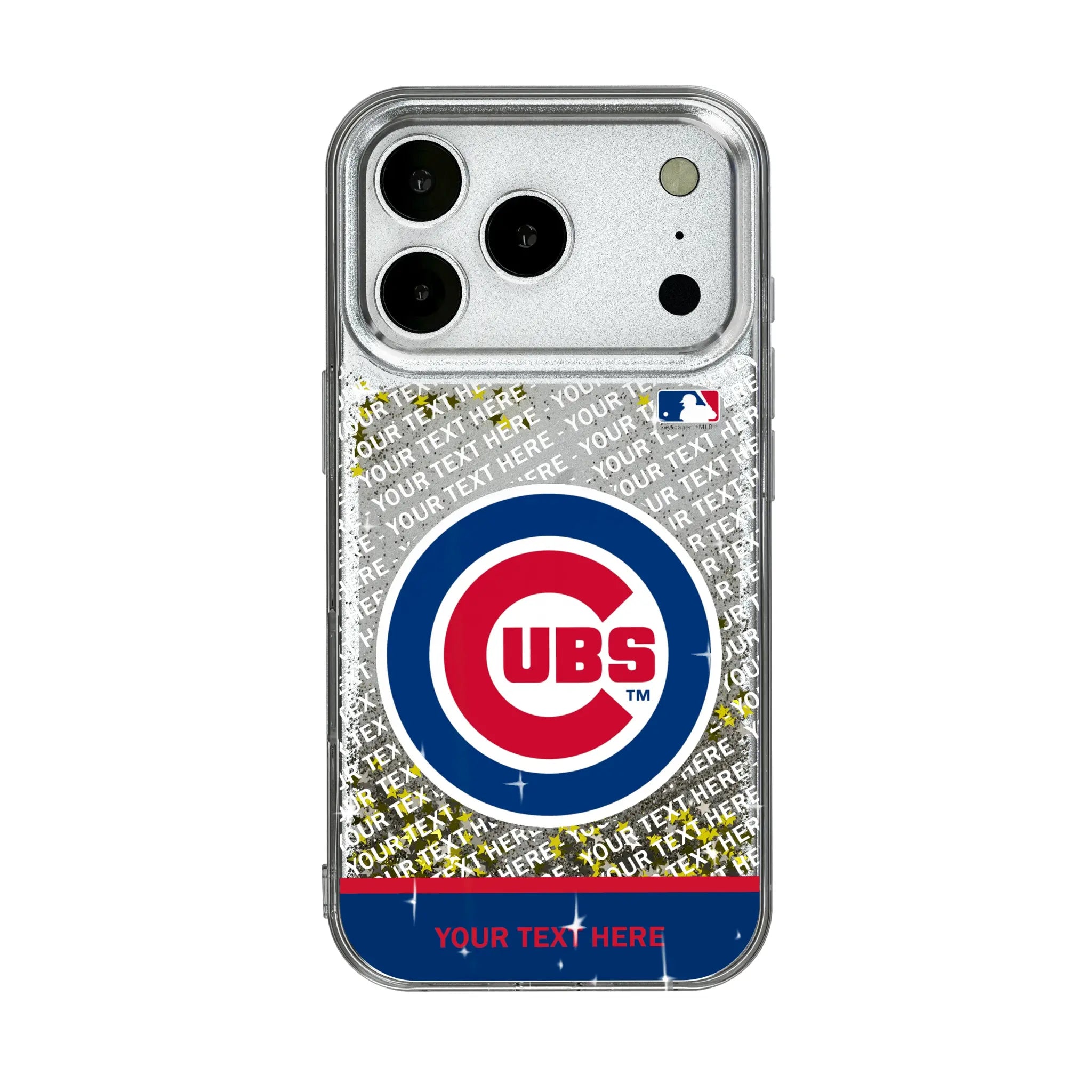 Chicago Cubs Personalized EndZone Plus iPhone Glitter Phone Case for Apple iPhone