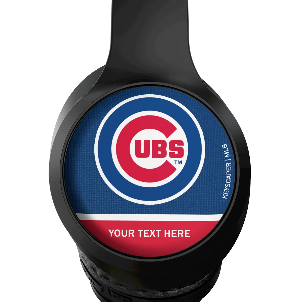 Chicago Cubs Personalized Endzone Solid Wireless Over-Ear Headphones With Case - Detail