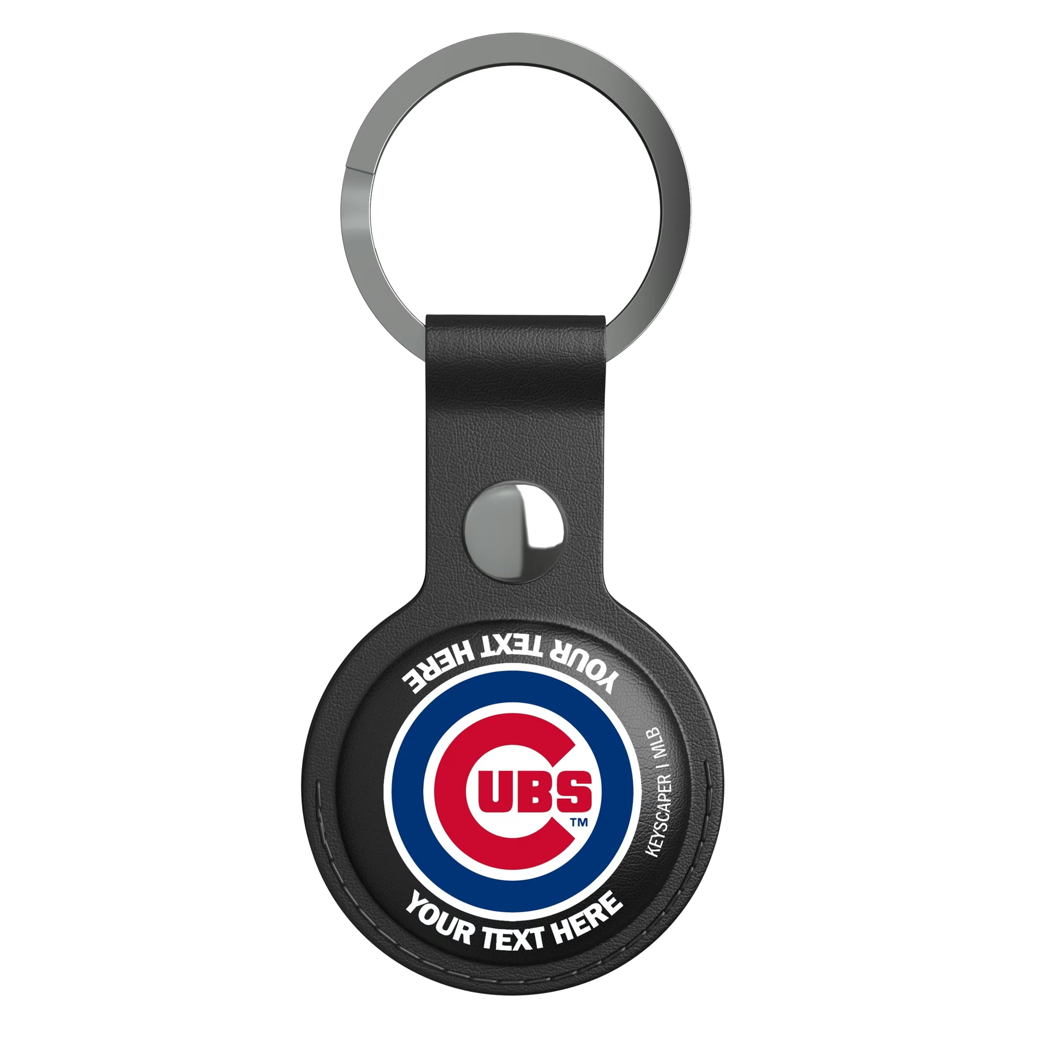 Chicago Cubs Personalized Insignia AirTag Black Airtag Holder