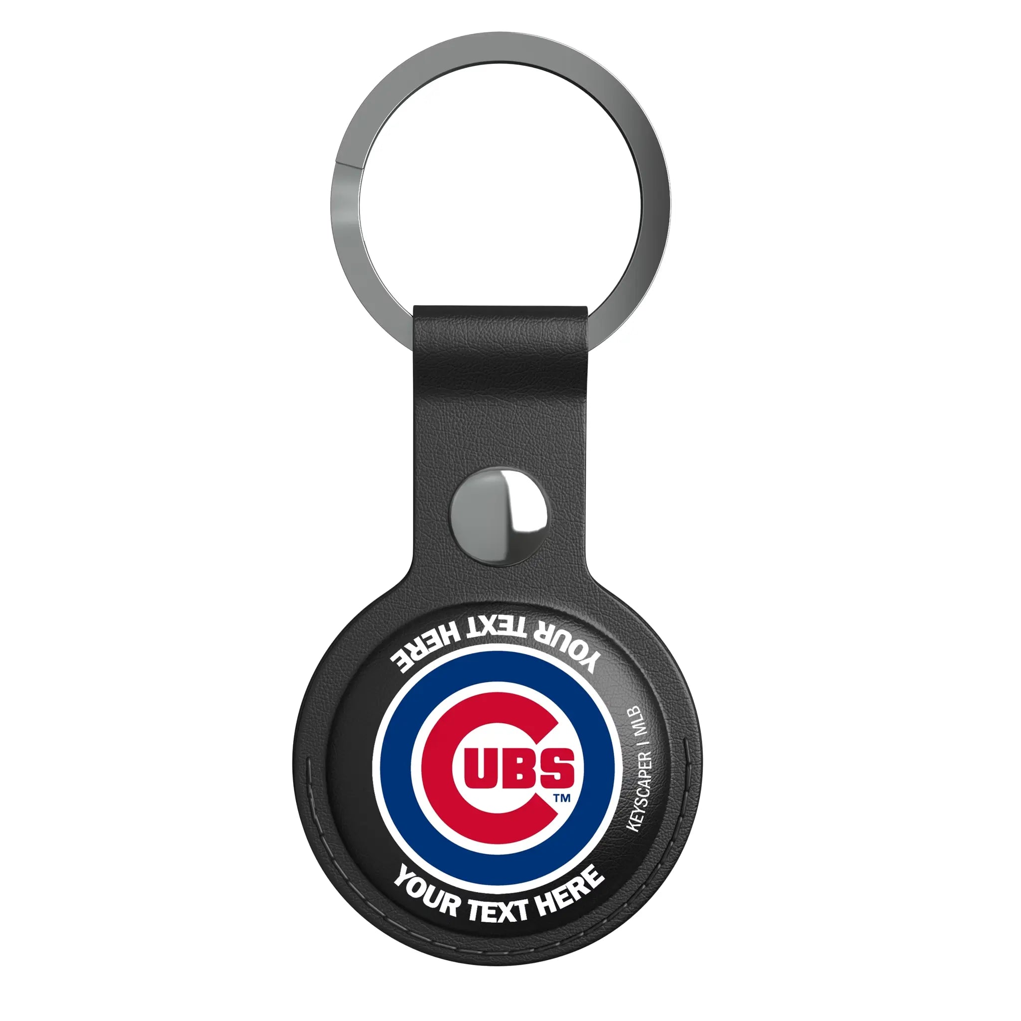 Chicago Cubs Personalized Insignia AirTag Black Airtag Holder