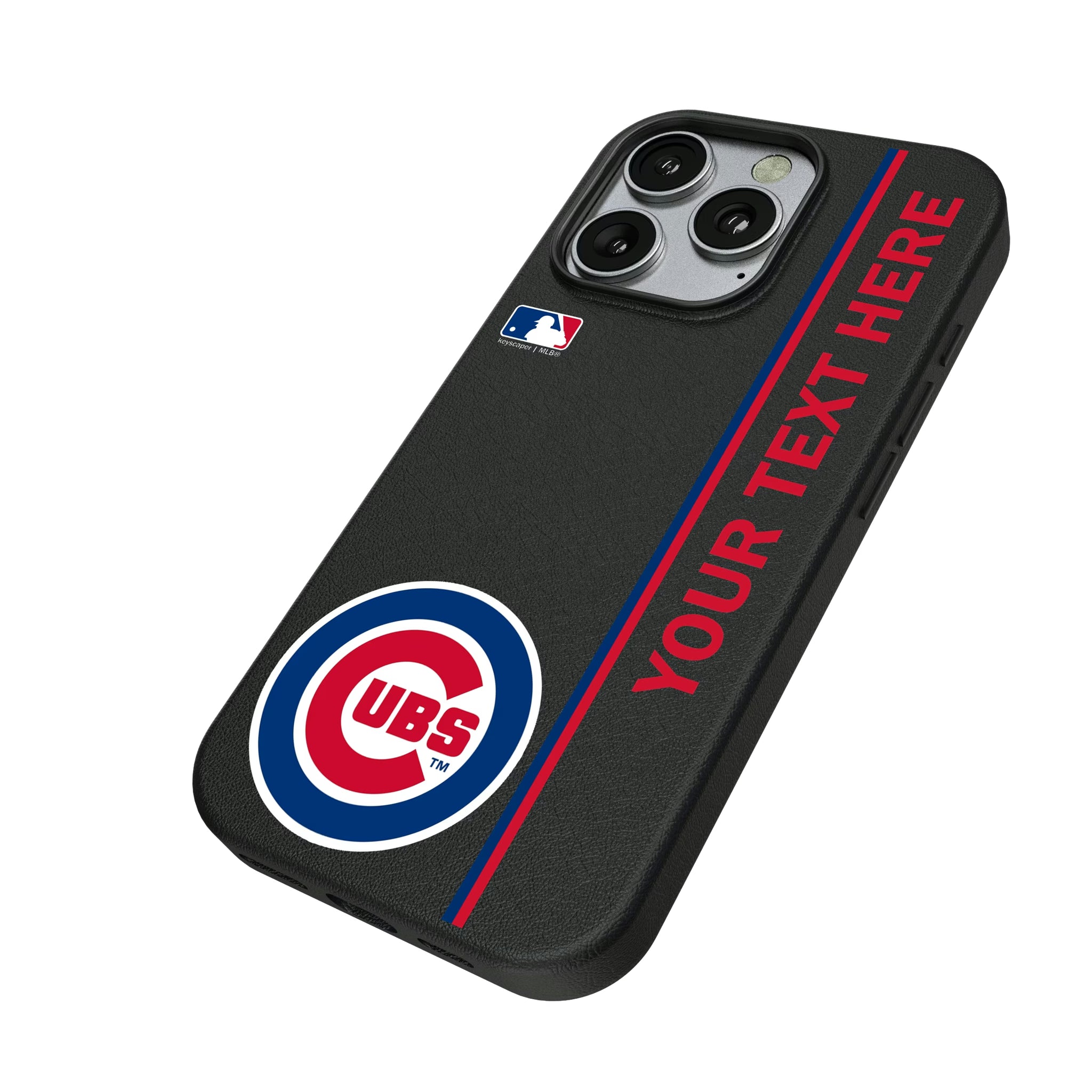 Chicago Cubs Personalized Sidebard iPhone MagSafe Compatible Phone Case for Apple iPhone - Isometric View