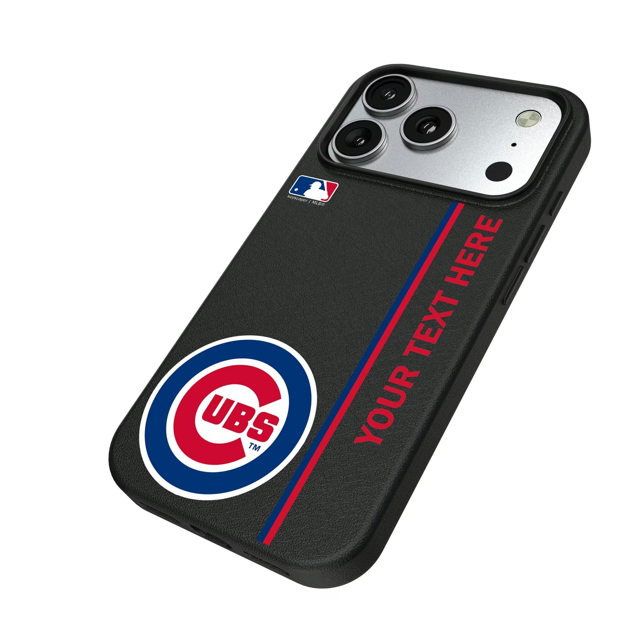 Chicago Cubs Personalized Sidebard iPhone MagSafe Compatible Phone Case for Apple iPhone - Isometric View#Device_iPhone 17 Pro
