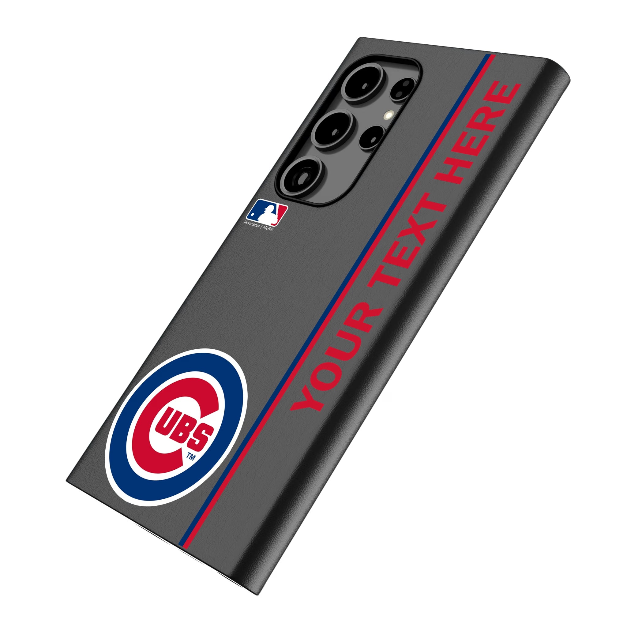 Chicago Cubs Personalized Sidebard Galaxy MagSafe Compatible Phone Case for Samsung Galaxy - Isometric View