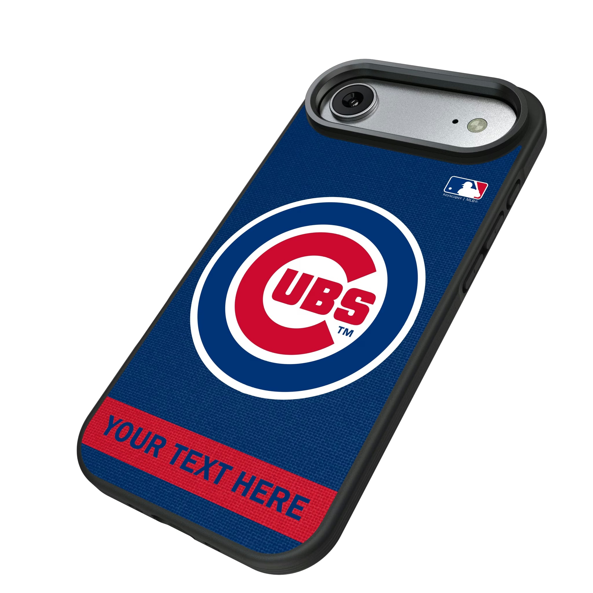 Chicago Cubs Personalized Stripe iPhone Bump Phone Case for Apple iPhone - Isometric View#Device_iPhone Air