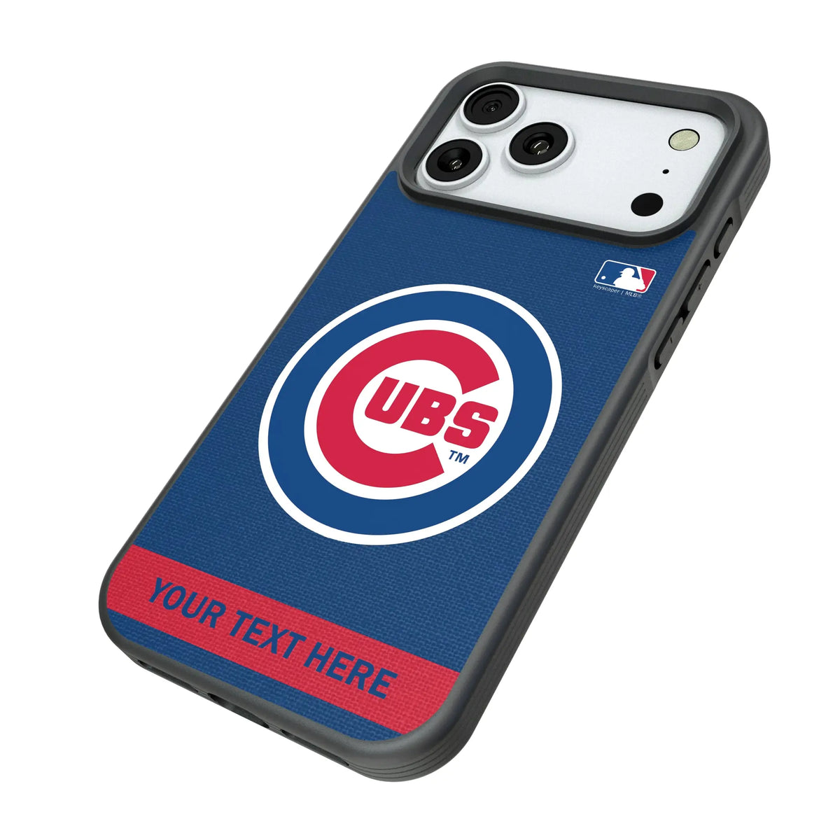 Chicago Cubs Personalized Stripe iPhone Bump Phone Case for Apple iPhone - Isometric View#Device_iPhone 18 Pro Max