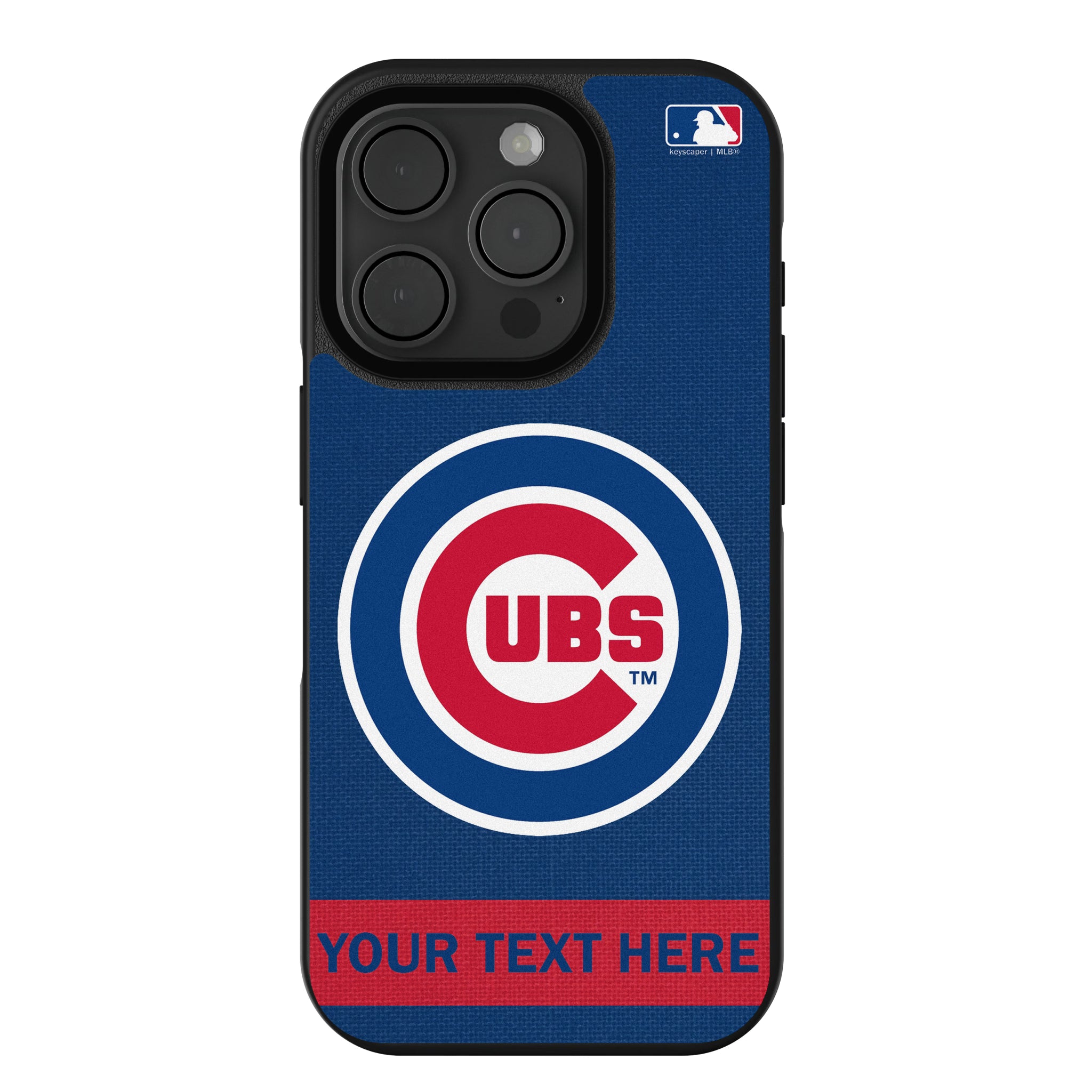 Chicago Cubs Personalized Stripe iPhone Bump Phone Case for Apple iPhone