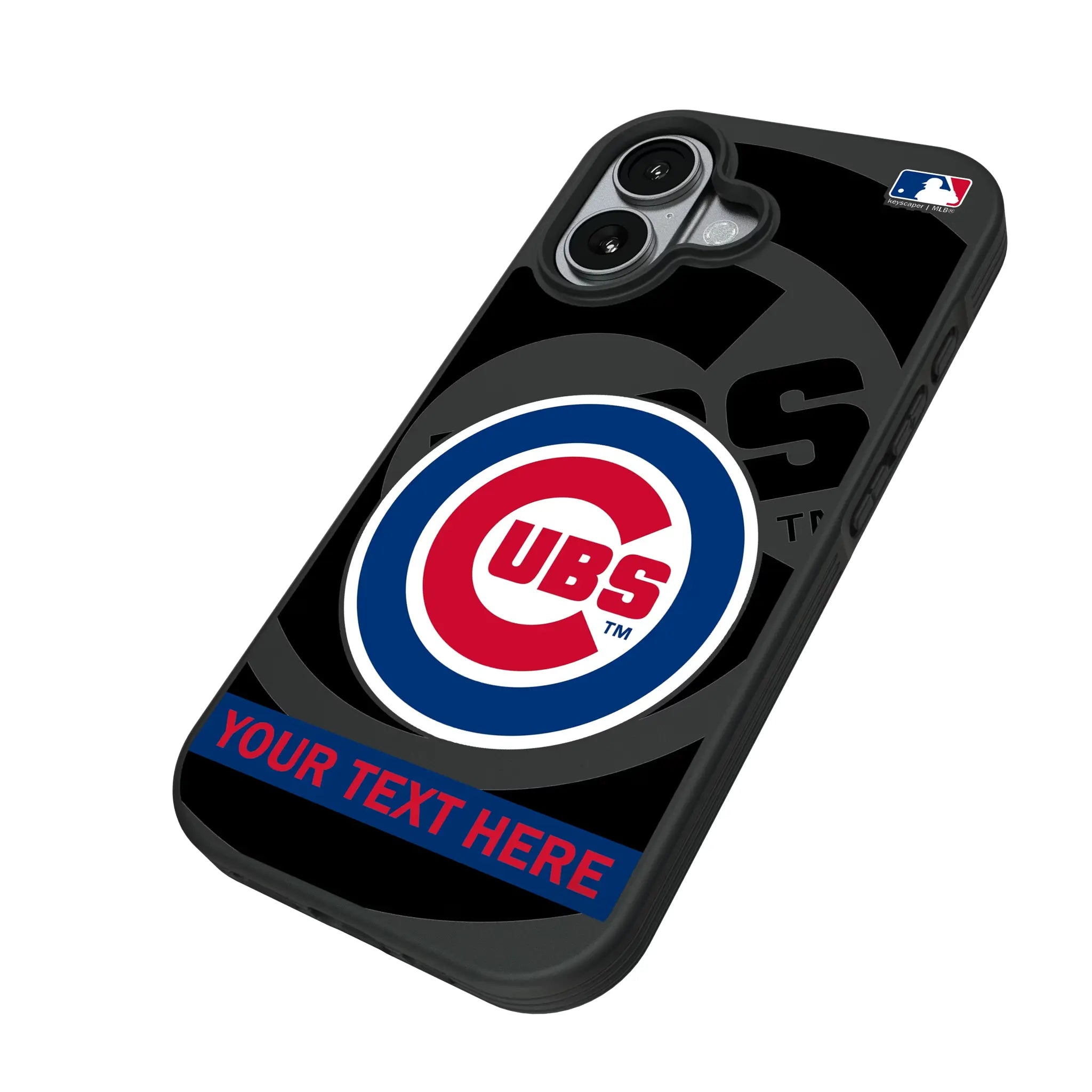 Chicago Cubs Personalized Tilt iPhone Bump Phone Case for Apple iPhone - Isometric View#Device_iPhone 17