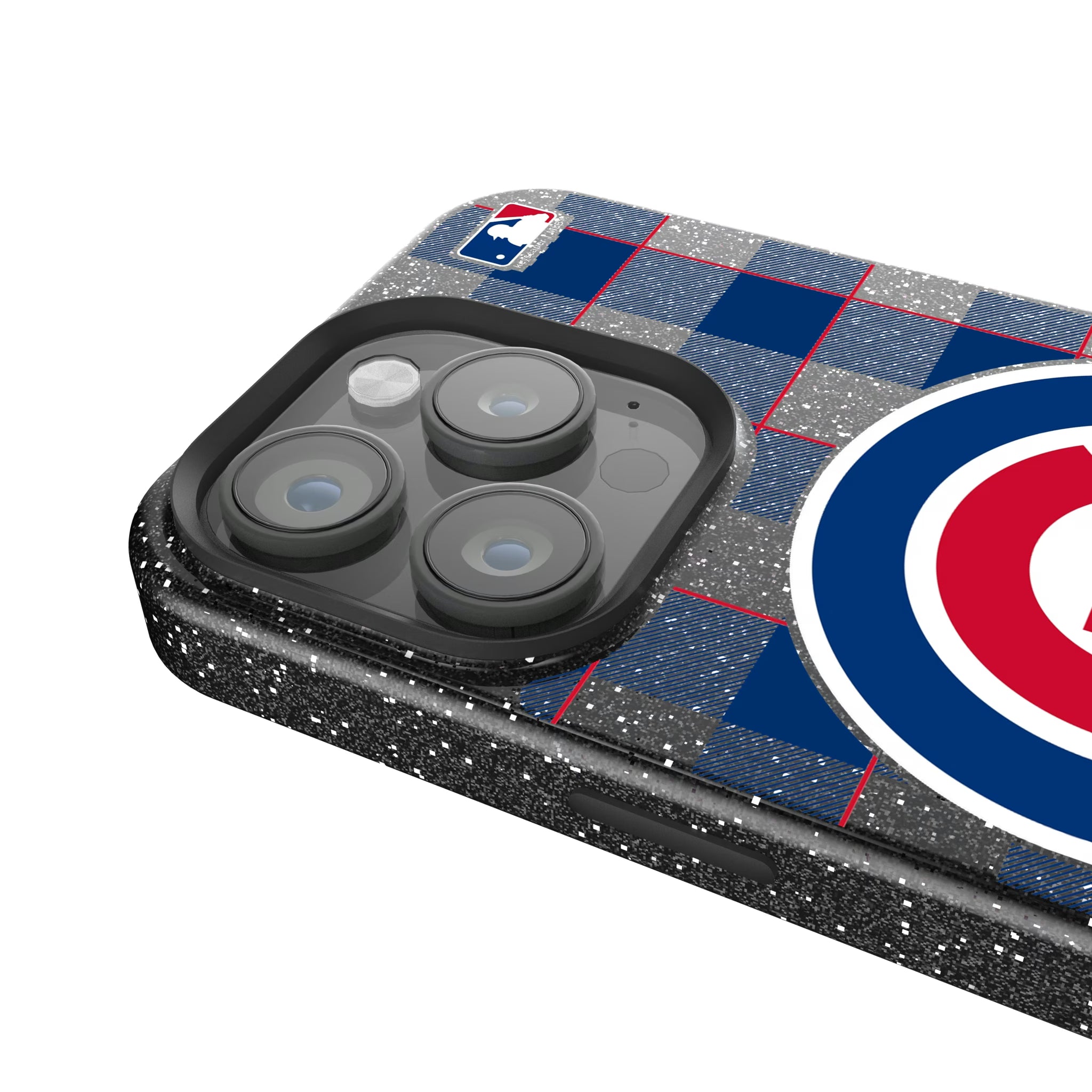 Chicago Cubs Plaid iPhone Bling Phone Case for Apple iPhone - Detail