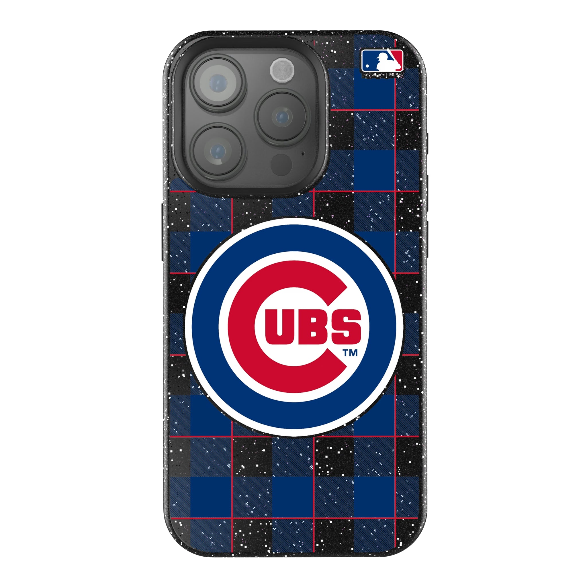 Chicago Cubs Plaid iPhone Bling Phone Case for Apple iPhone
