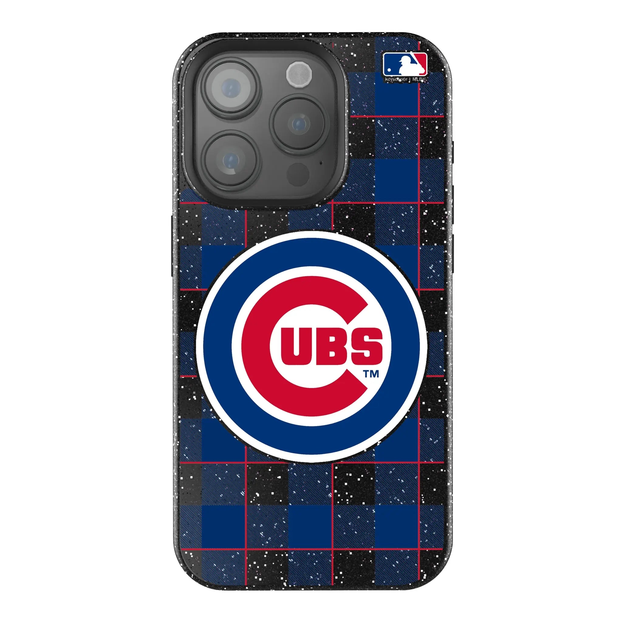 Chicago Cubs Plaid iPhone Bling Phone Case for Apple iPhone