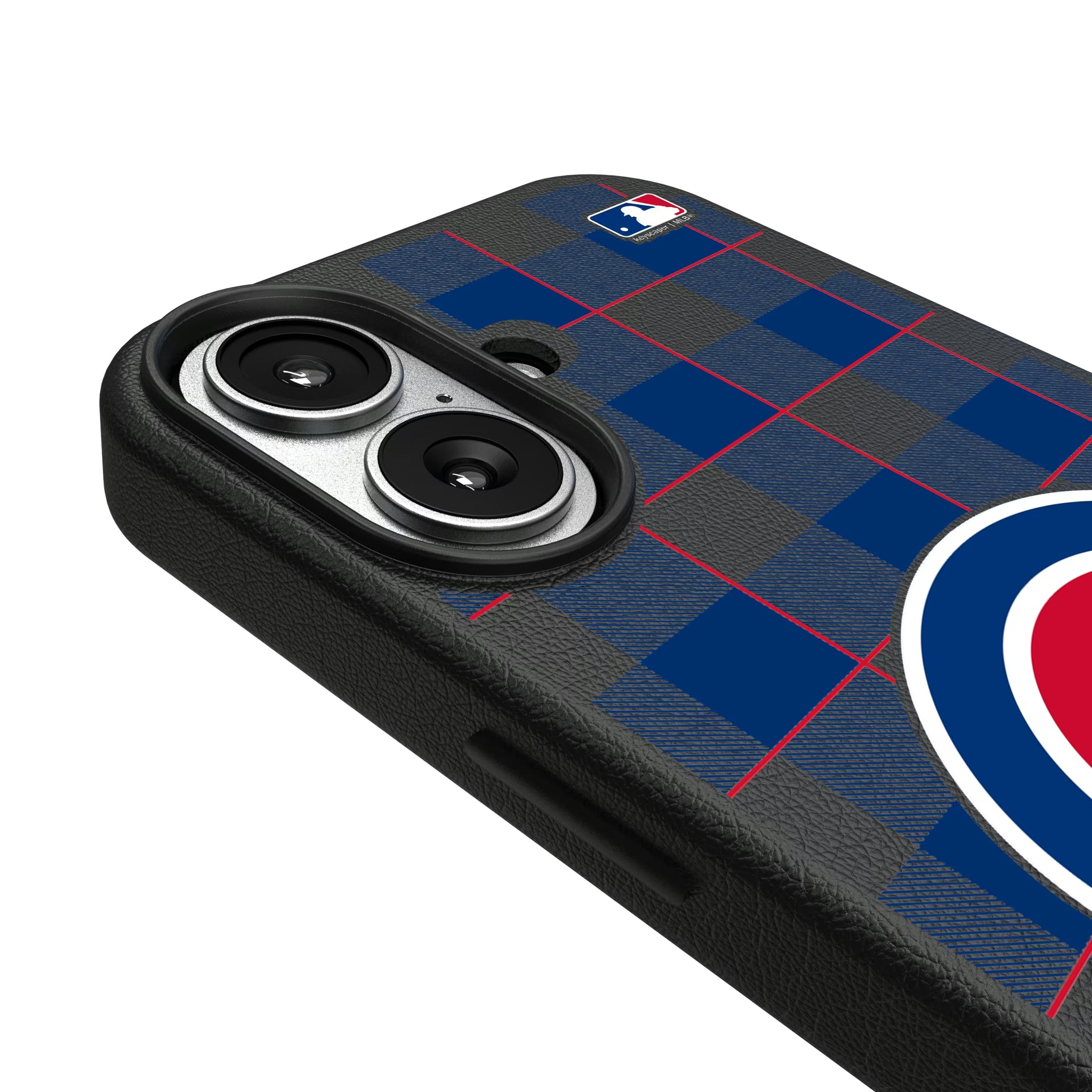 Chicago Cubs Plaid iPhone MagSafe Compatible Phone Case for Apple iPhone - Detail#Device_iPhone 17