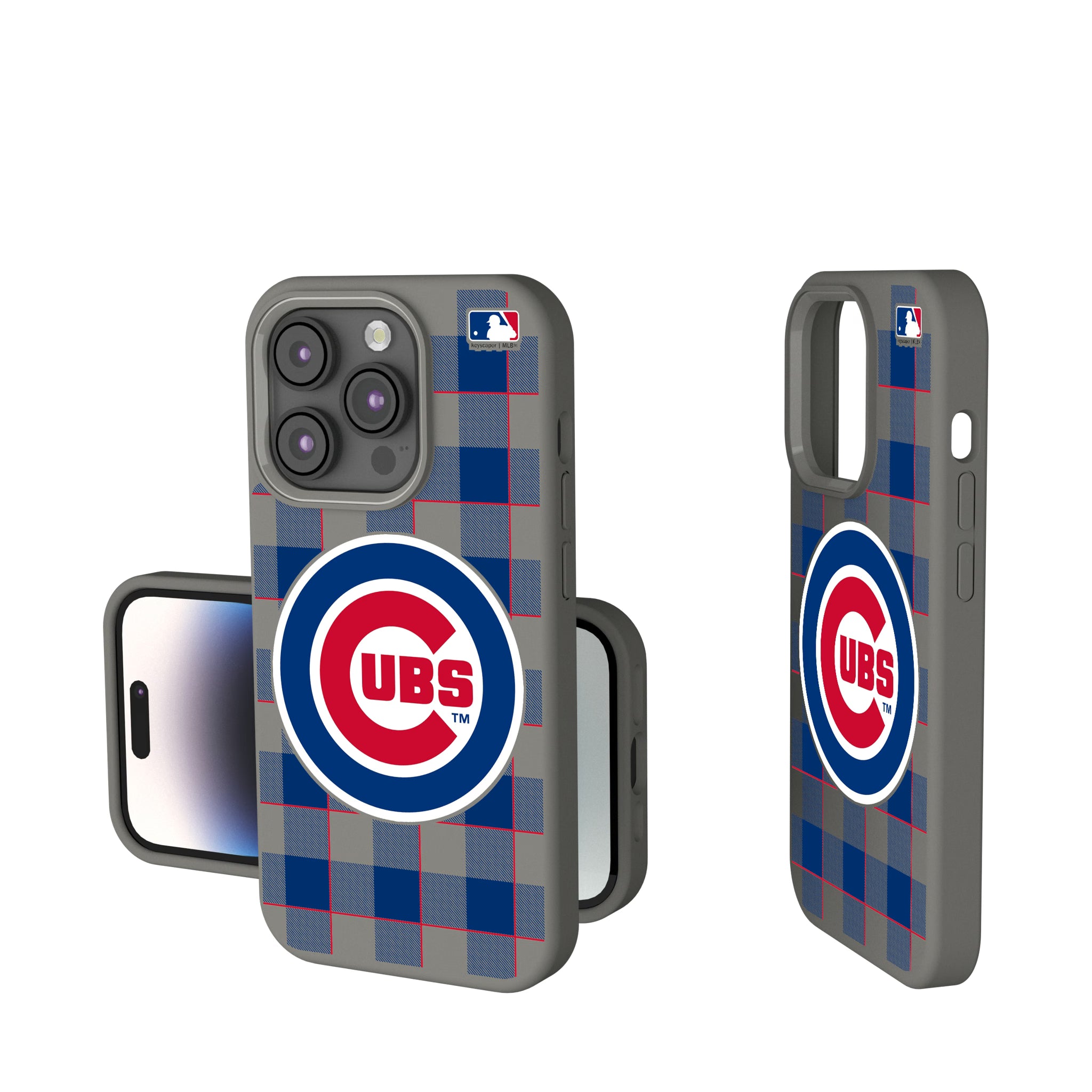 Chicago Cubs Plaid iPhone Soft Touch Phone Case for Apple iPhone