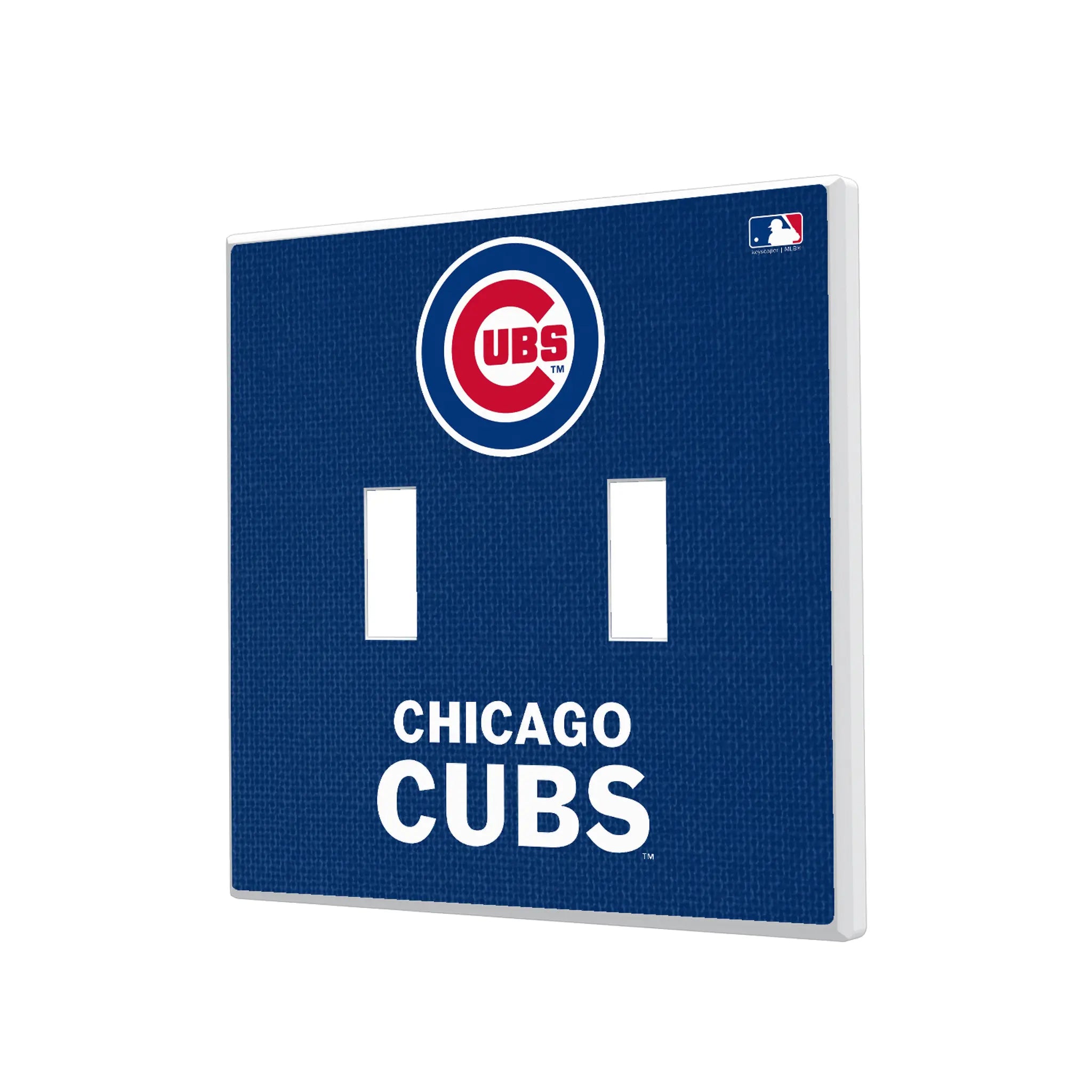 Chicago Cubs Solid Hidden-Screw Light Switch Plate#Style_Double Toggle