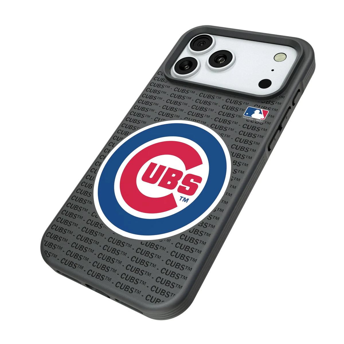 Chicago Cubs Text Backdrop iPhone Bump Phone Case for Apple iPhone - Isometric View#Device_iPhone 18 Pro Max